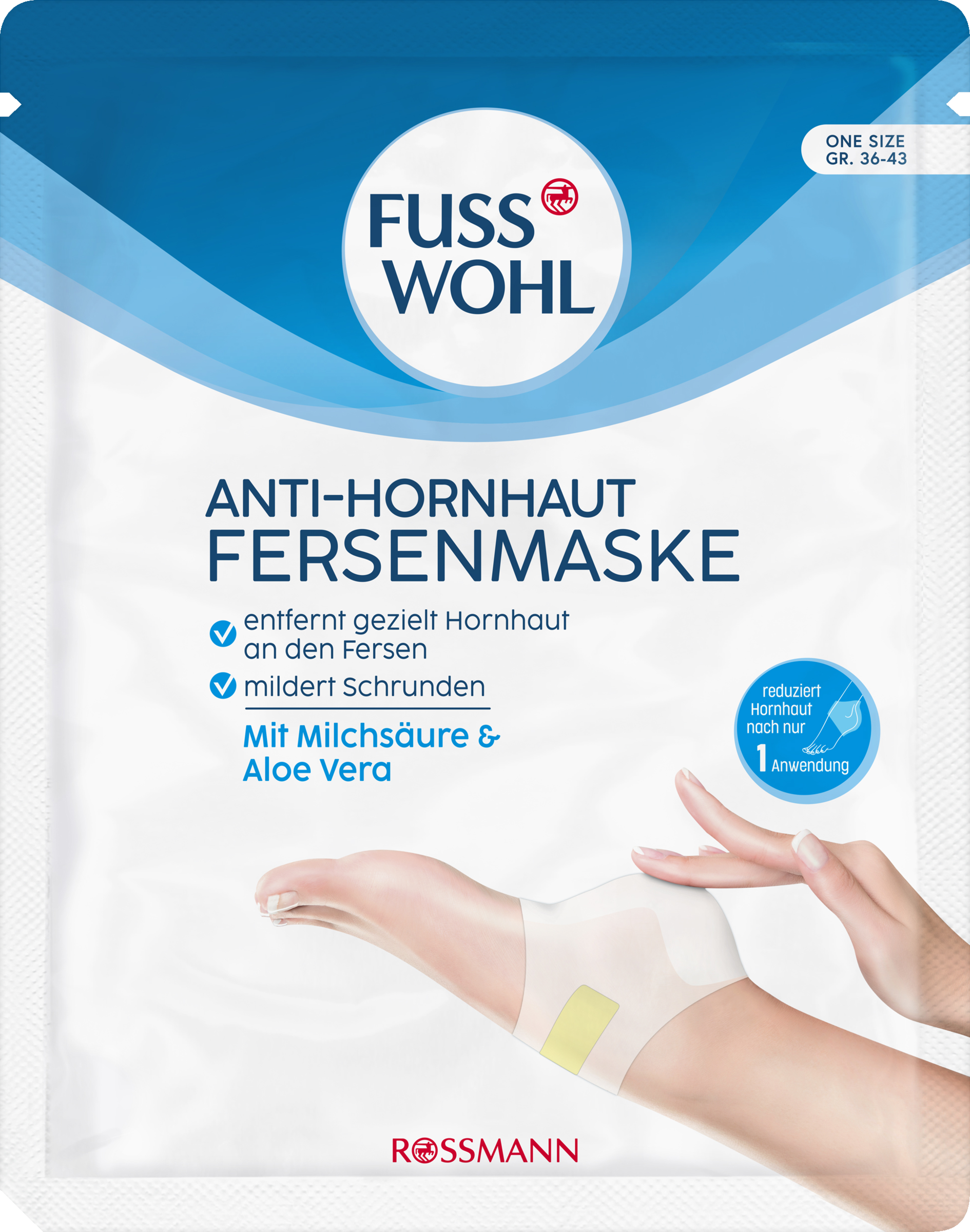 FUSSWOHL Fodmaske mod hård hud på hælen
