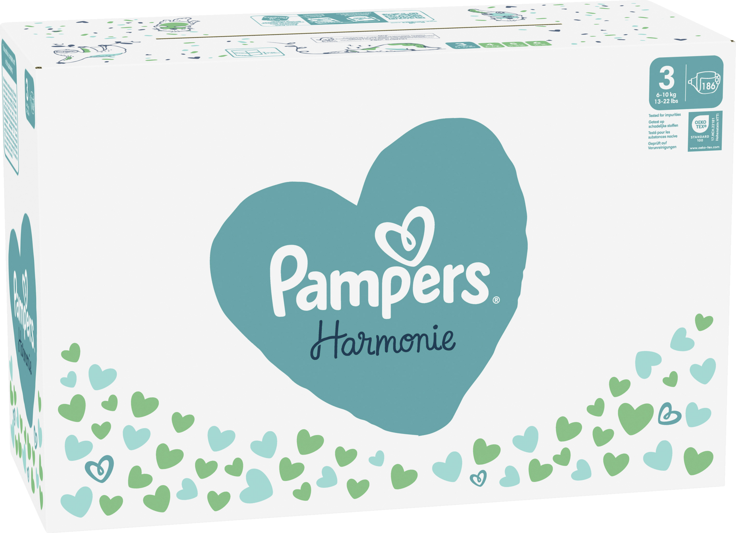 Pampers Harmonie bleer str.3 (6-10 kg) månedsboks