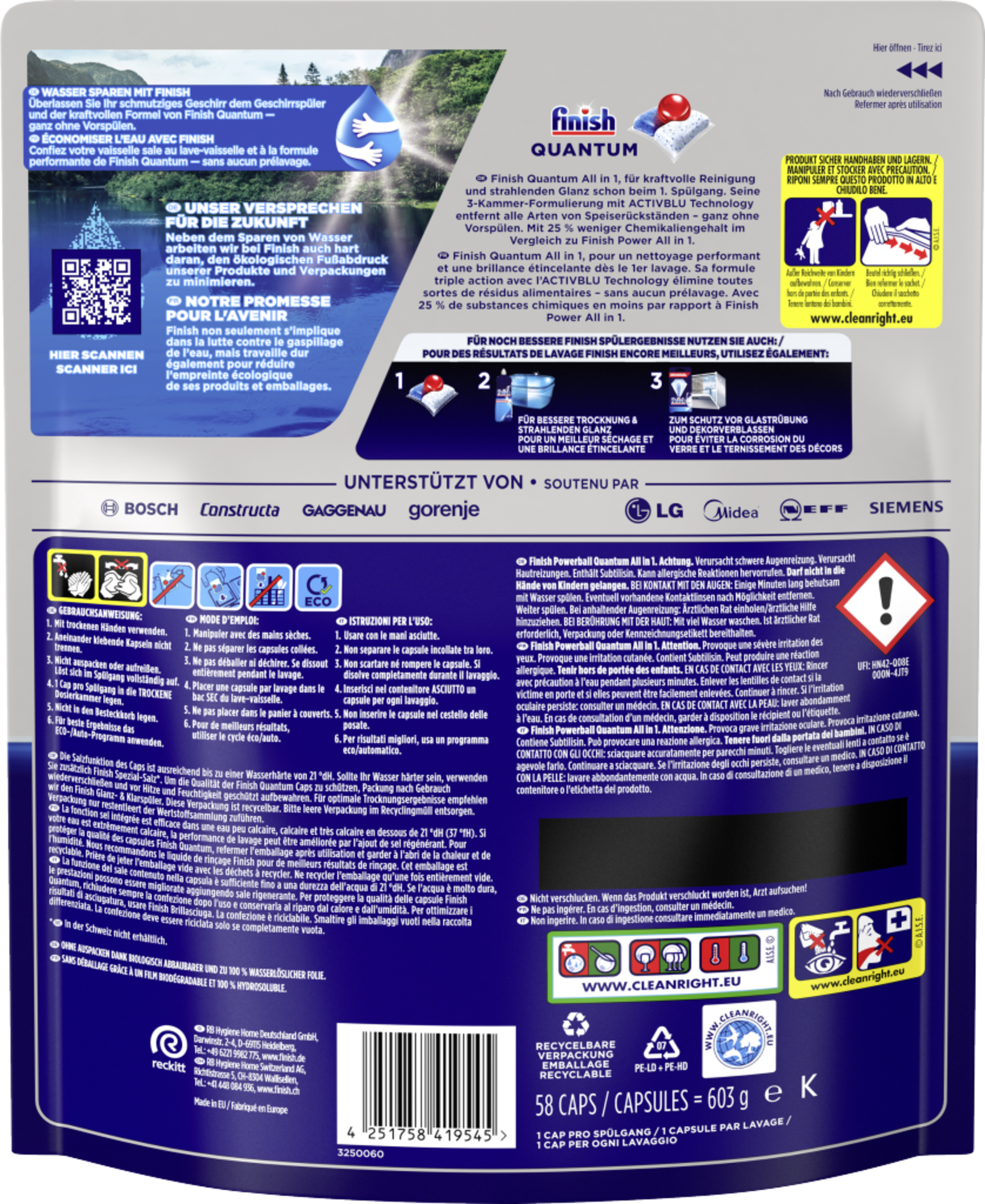 Finish Quantum All in 1 Caps Regular Maxi Pack Køb online rossmann.dk