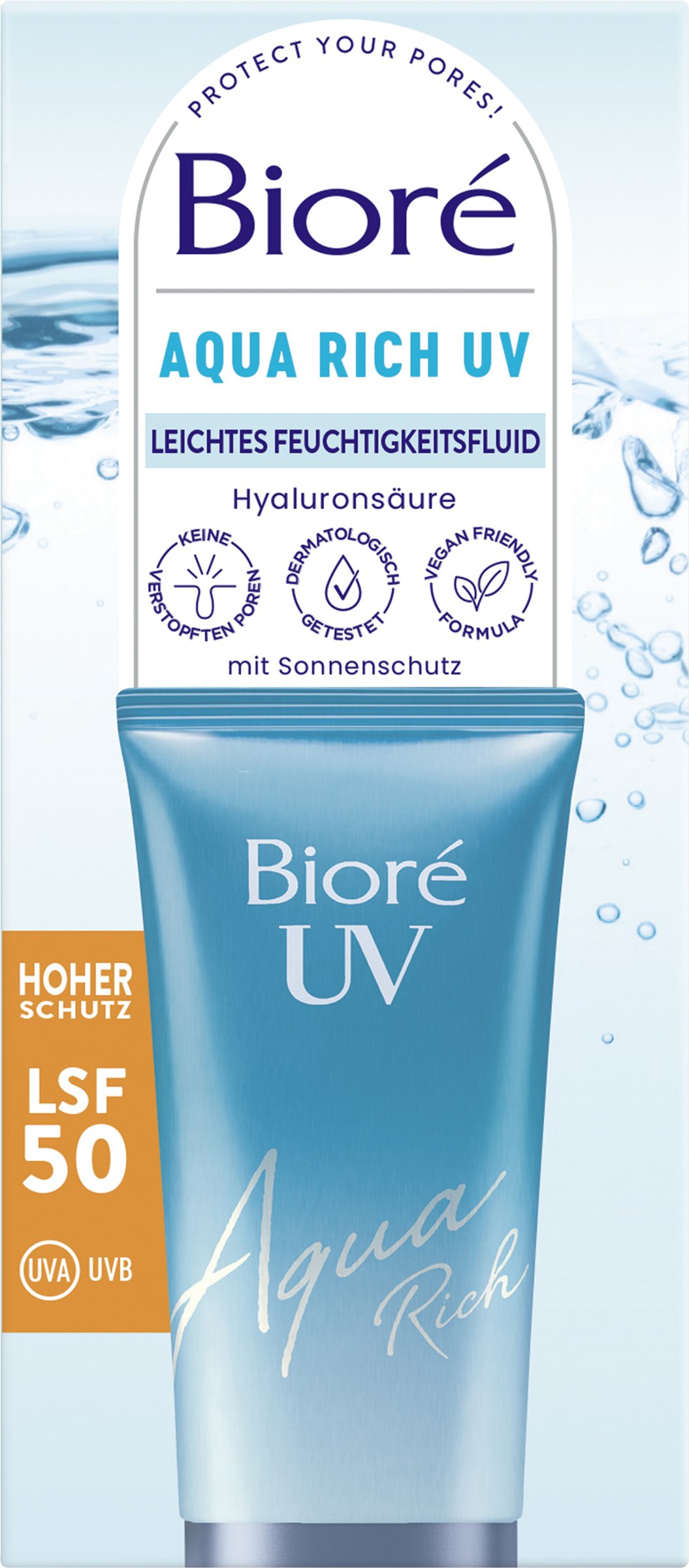 Bioré Aqua Rich UV let fugtighedsvæske SPF 50