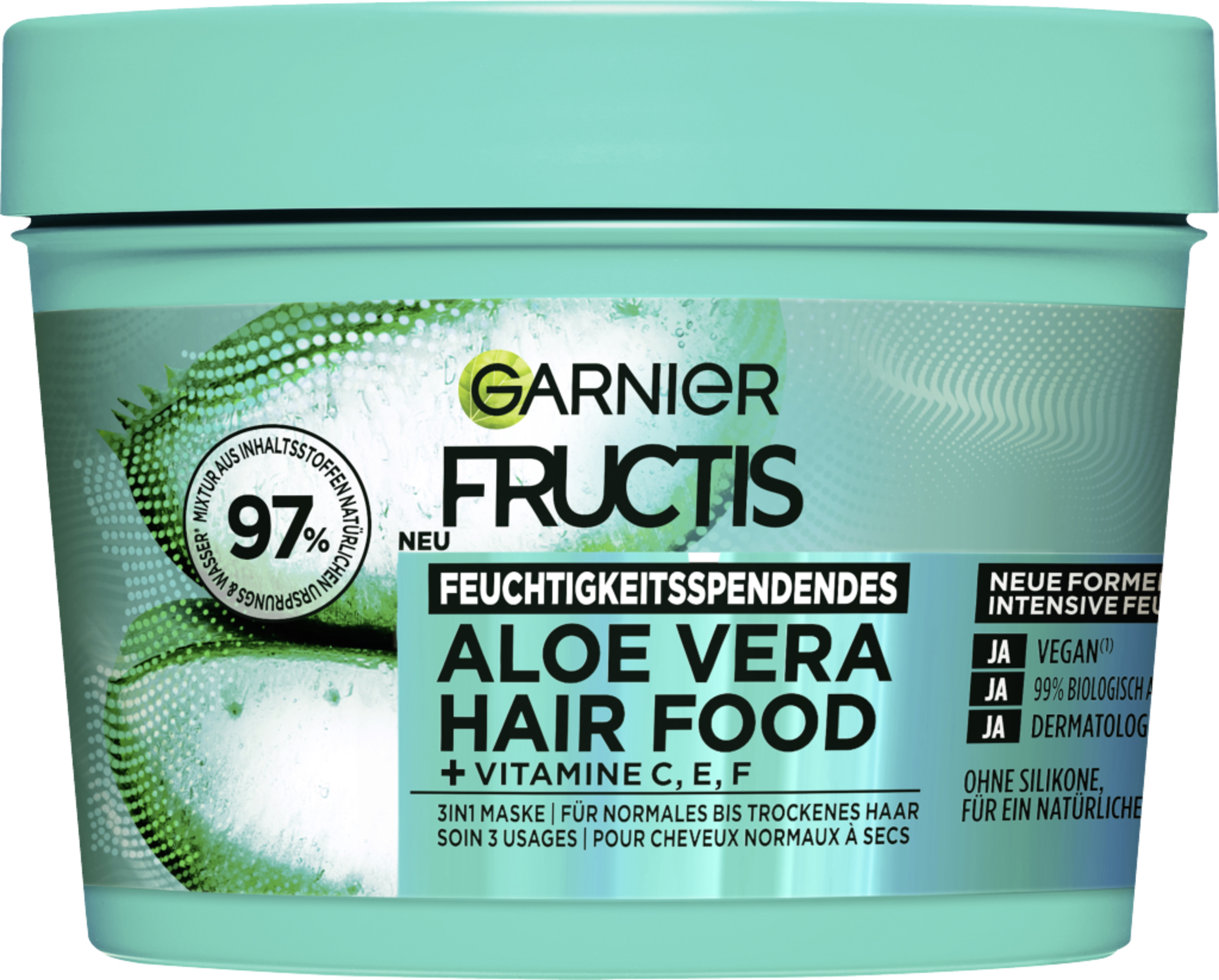 Garnier Fructis Hair Food 3in1 aloe vera fugtgivende maske