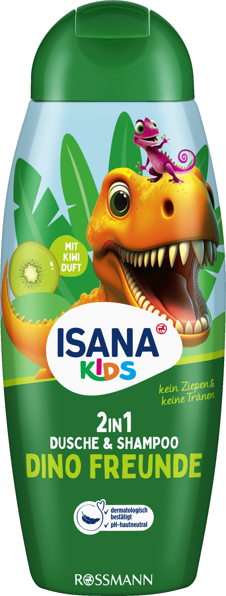 ISANA KiDS 2-i-1 showergel og shampoo Dino-vennerne