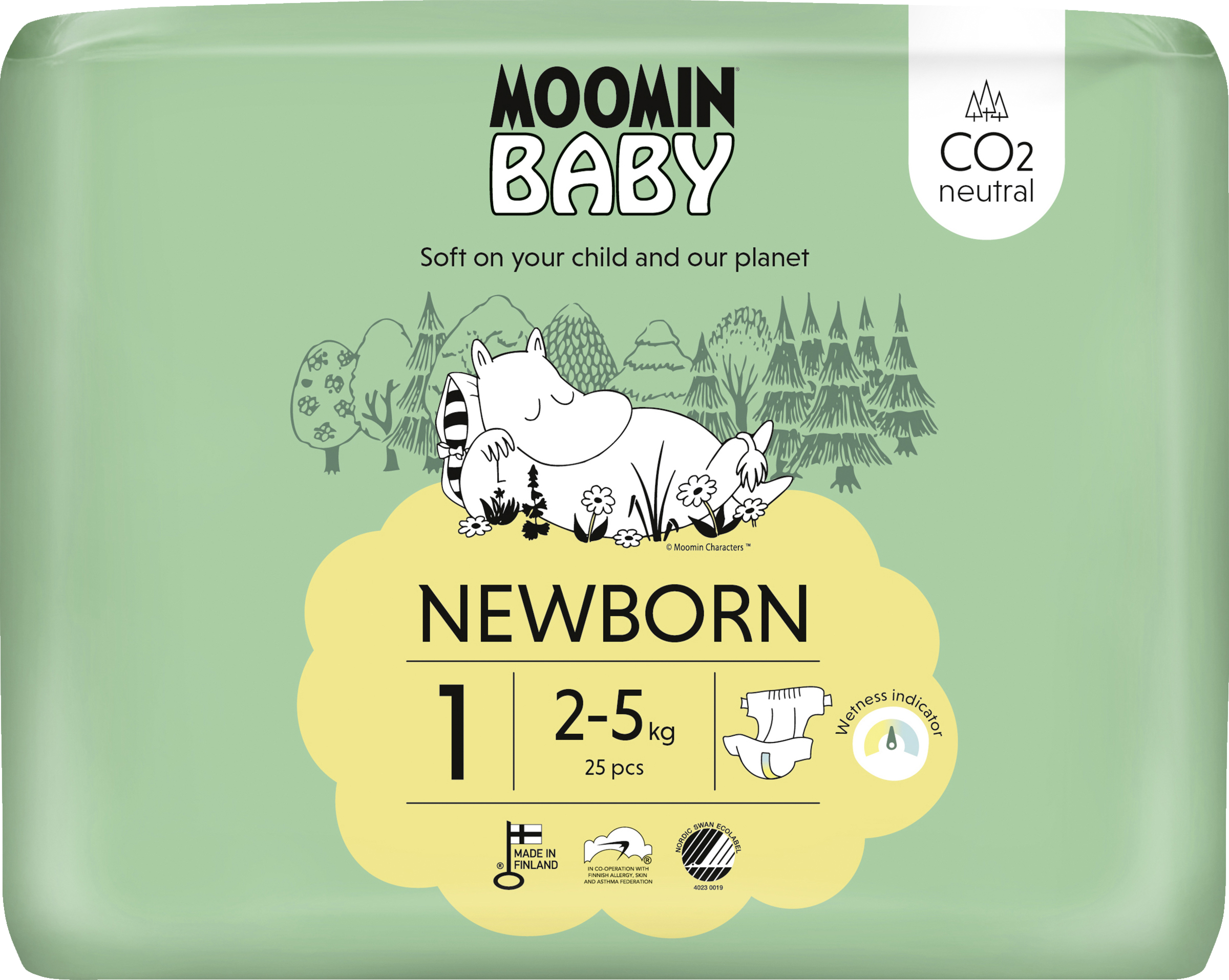 Moomin Baby Ble størrelse 1 (2-5 kg)