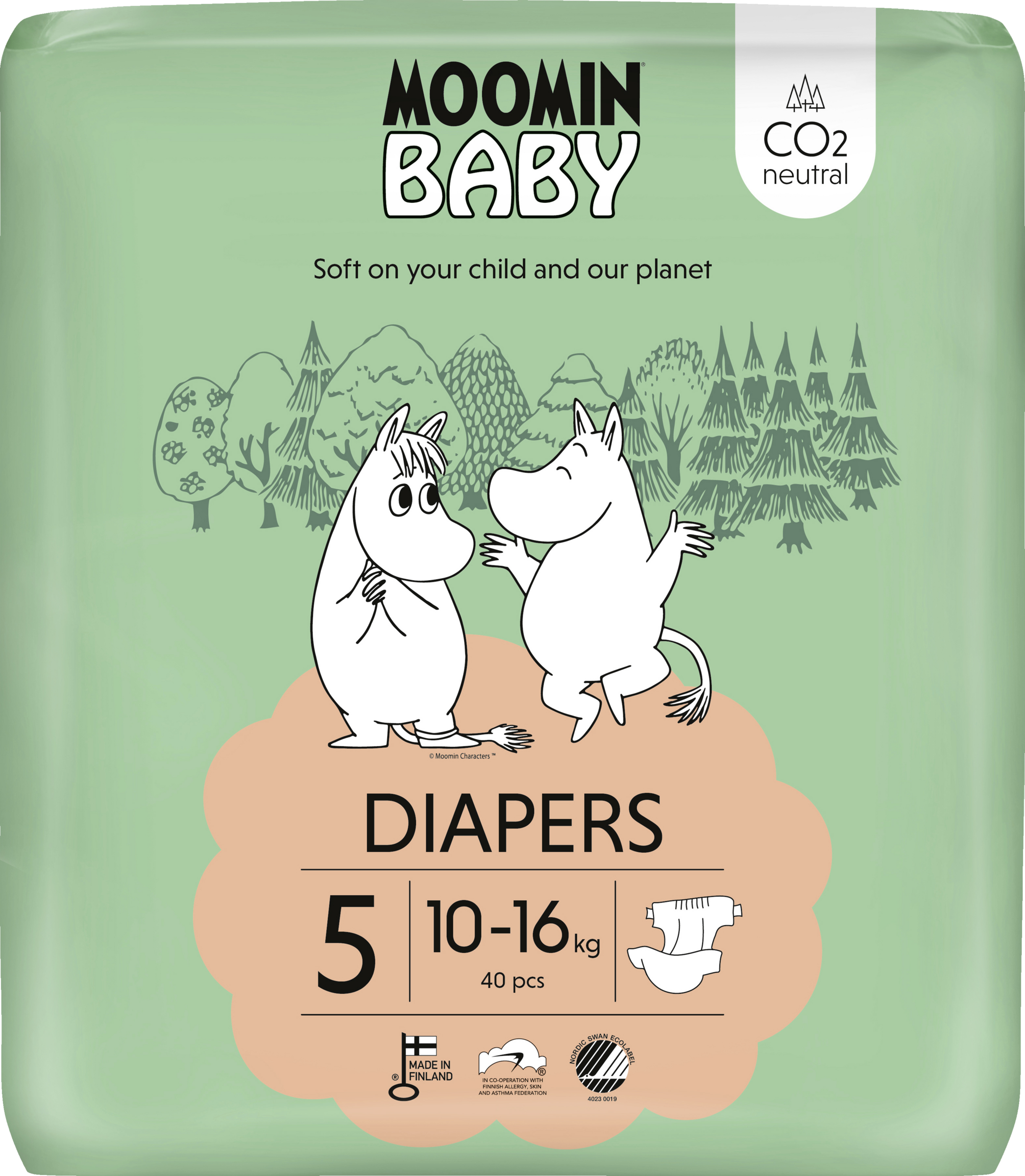 Moomin Baby Ble størrelse 5 (10-16 kg)
