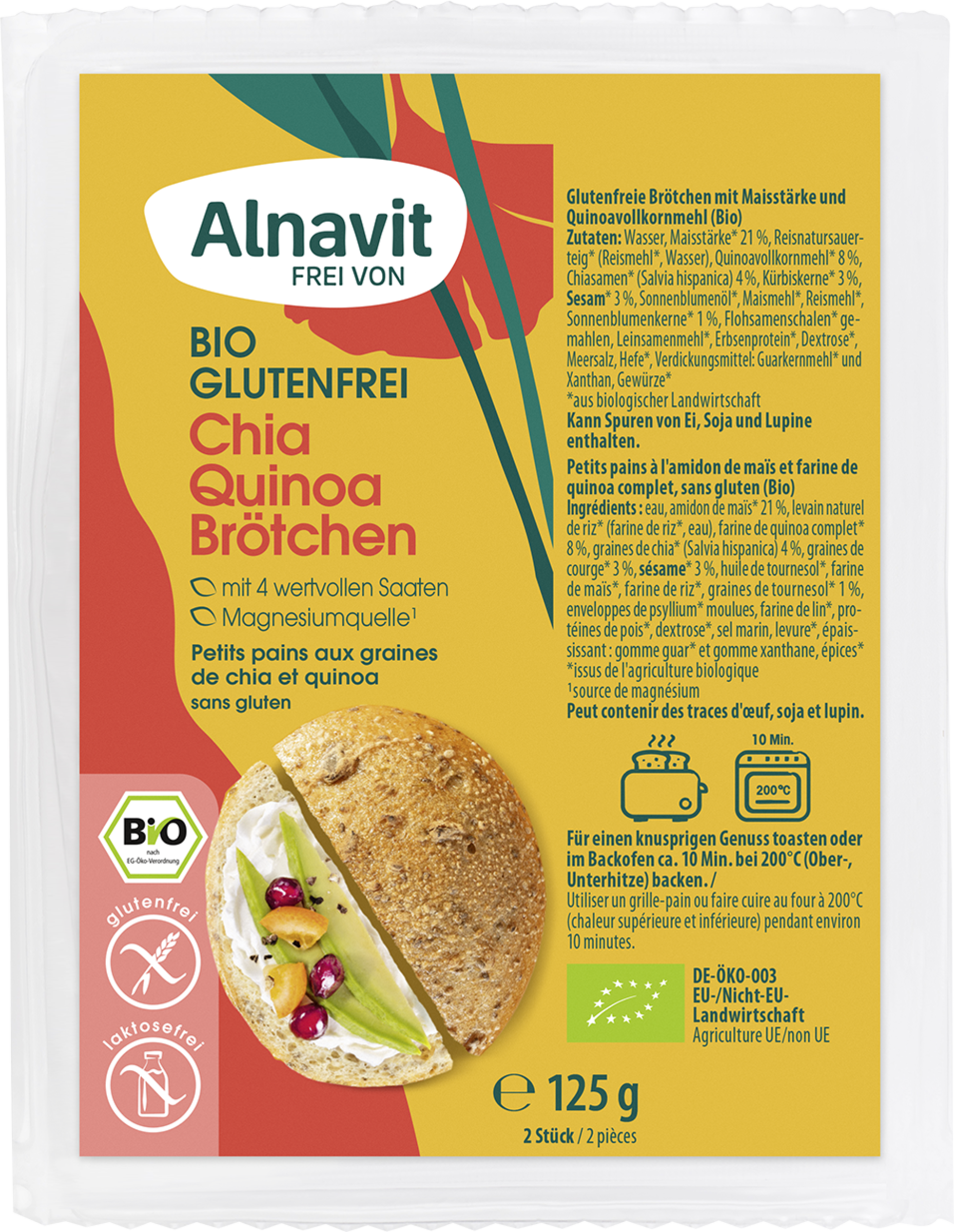 Alnavit Økologiske boller med chia og quinoa