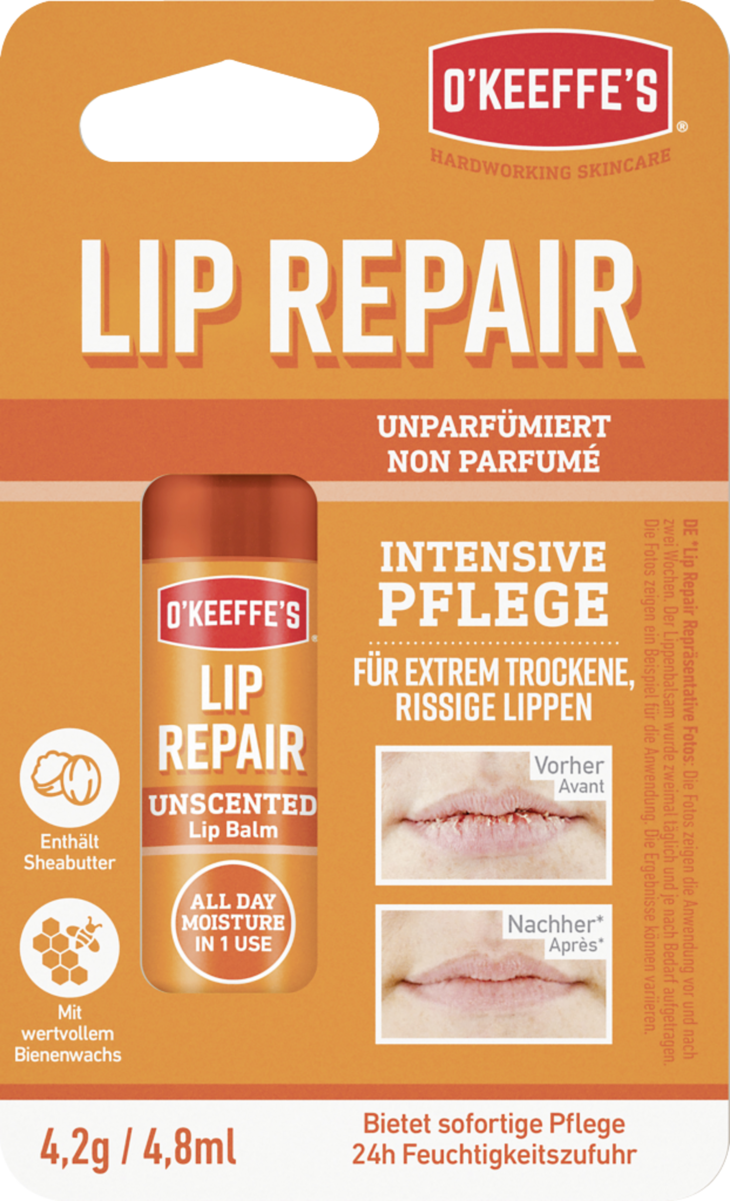 O'Keeffe's® Lip Repair uparfumeret læbebalsam