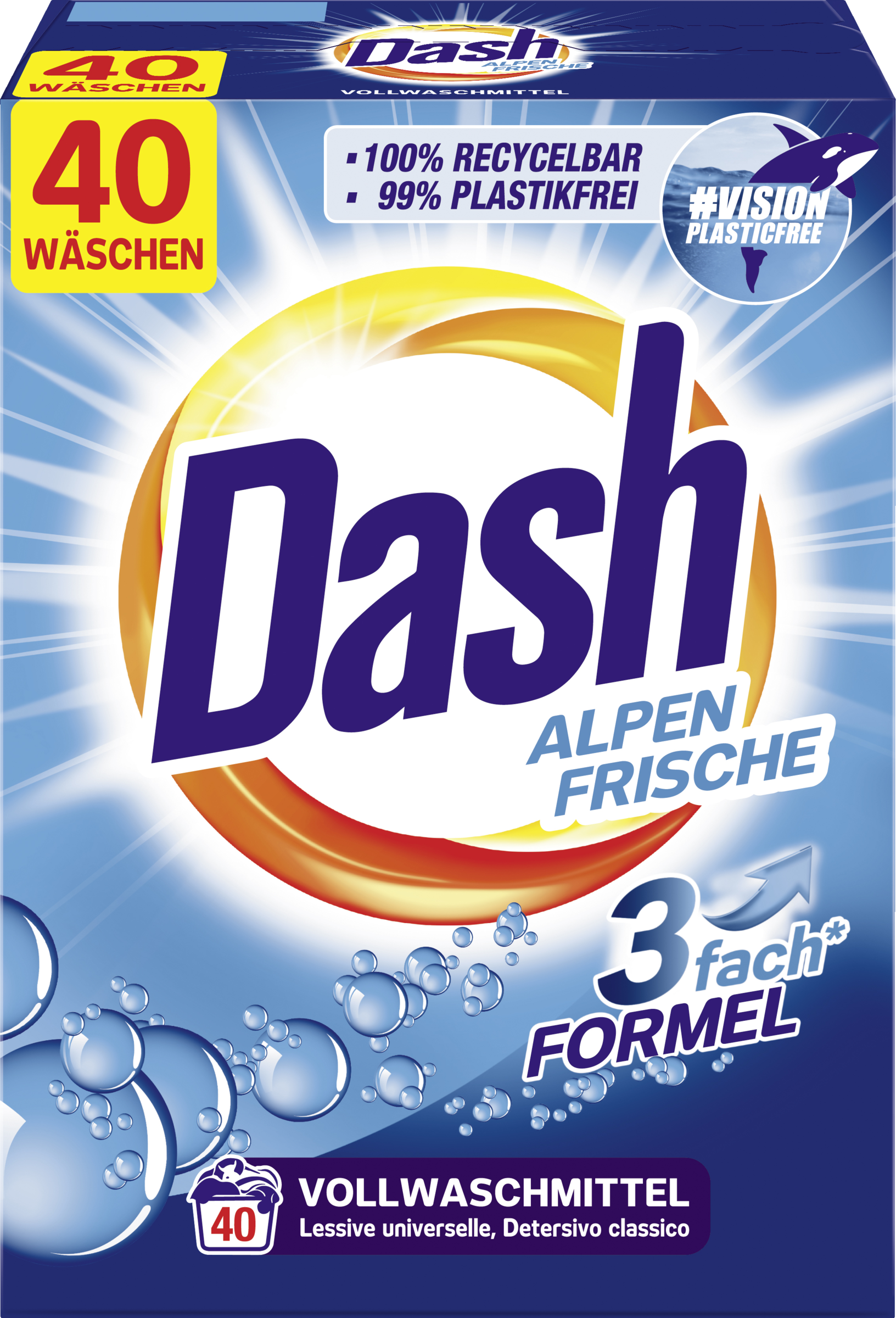 Dash Pulver-vaskemiddel Alpefrisk 40 vaske