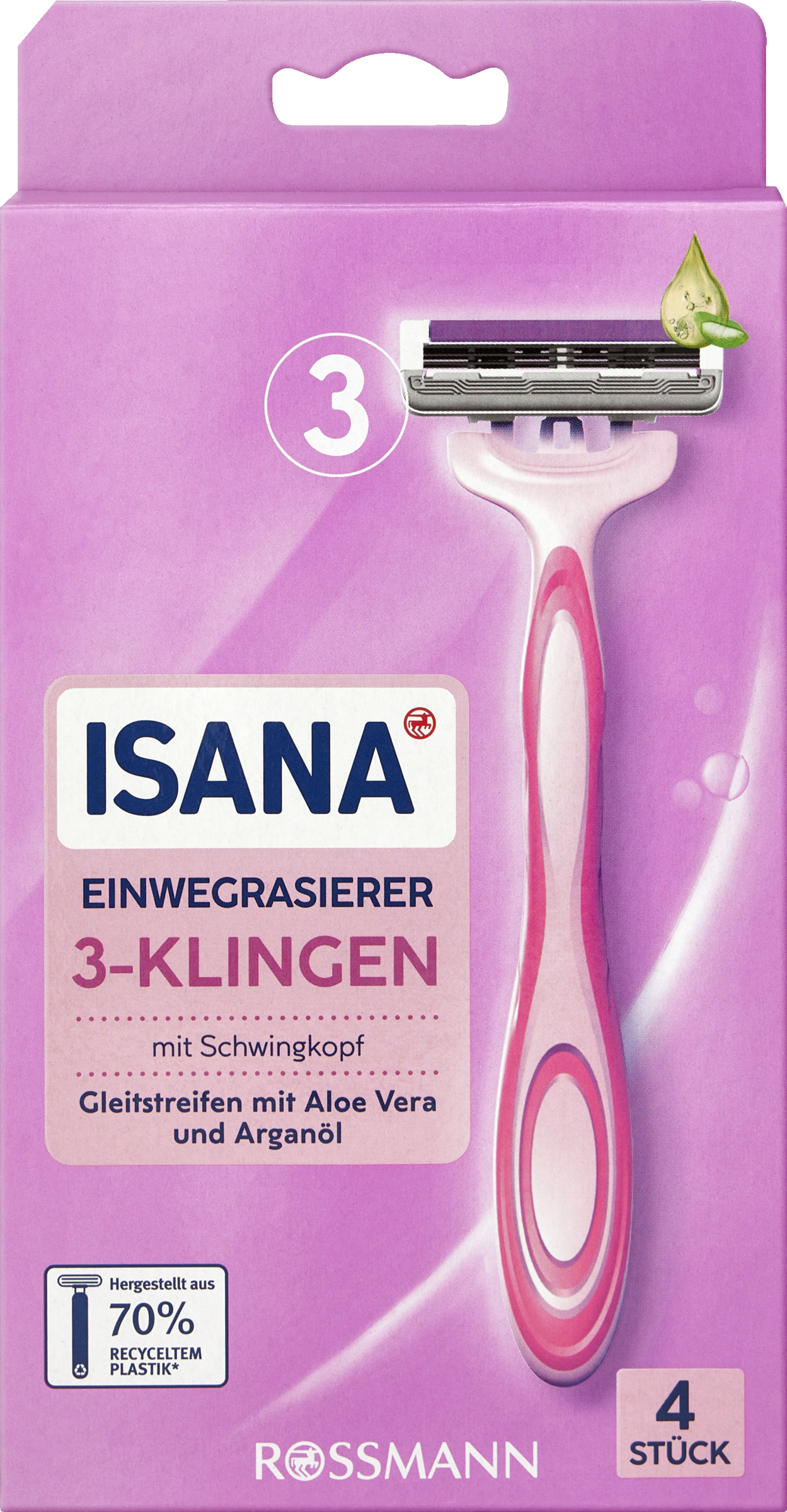 ISANA Engangsshaver 3 blade