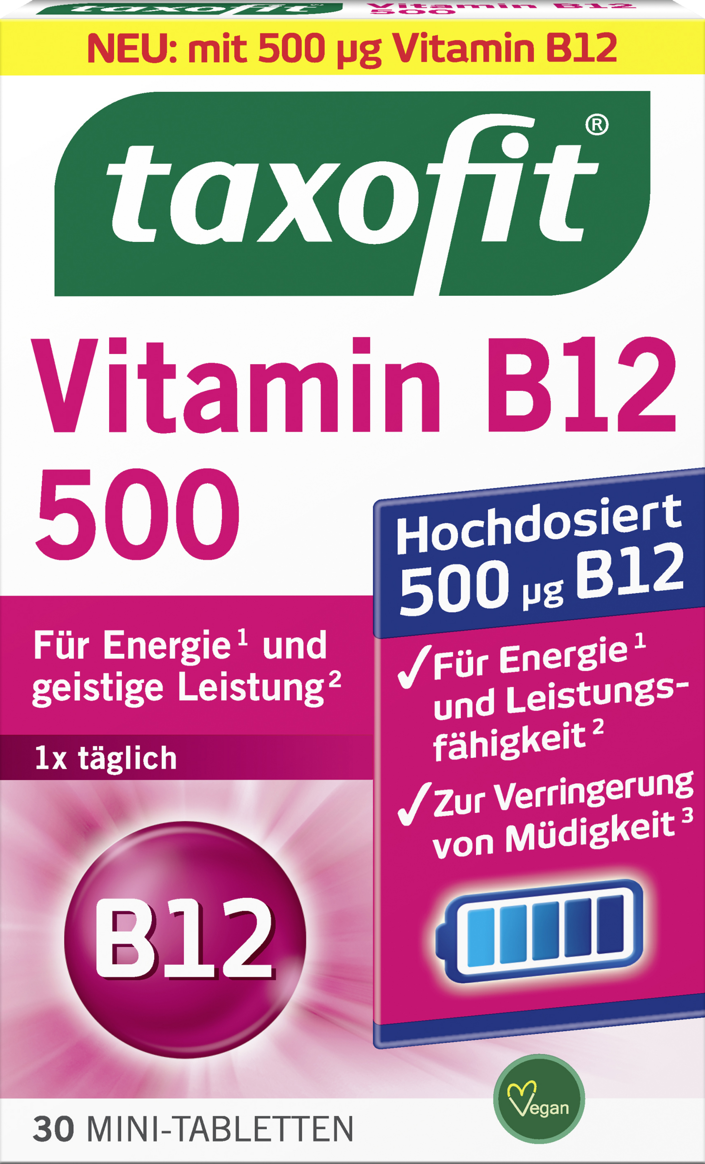 taxofit Vitamin B12 500 minitabletter