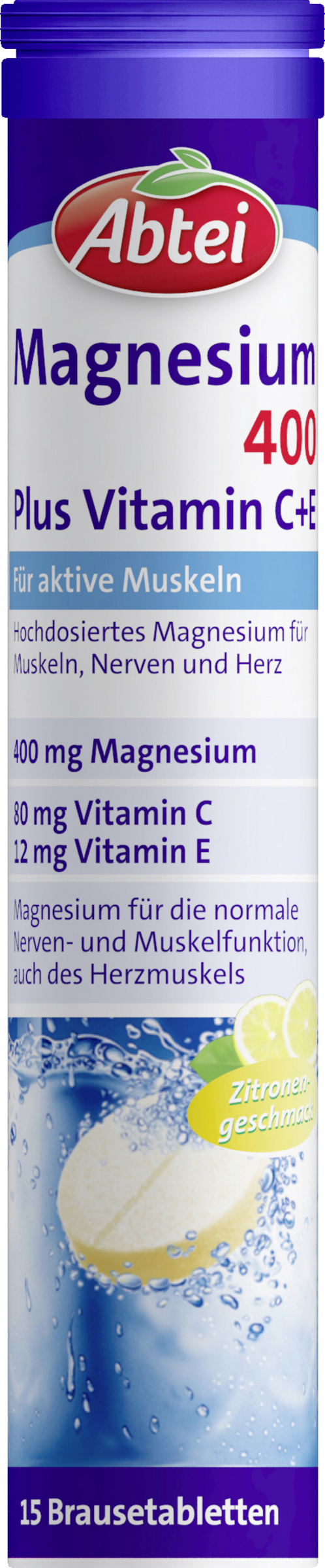 Abtei Magnesium 400 Plus brusetabletter