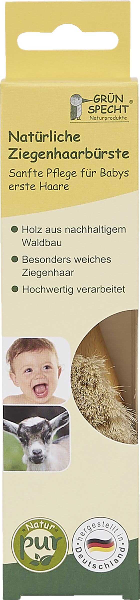 GRÜNSPECHT Naturlig gedehårsbørste