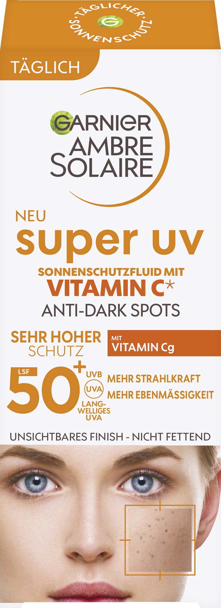 Garnier Ambre Solaire Super UV flydende solcreme Anti-Dark-Spots solfaktor 50+