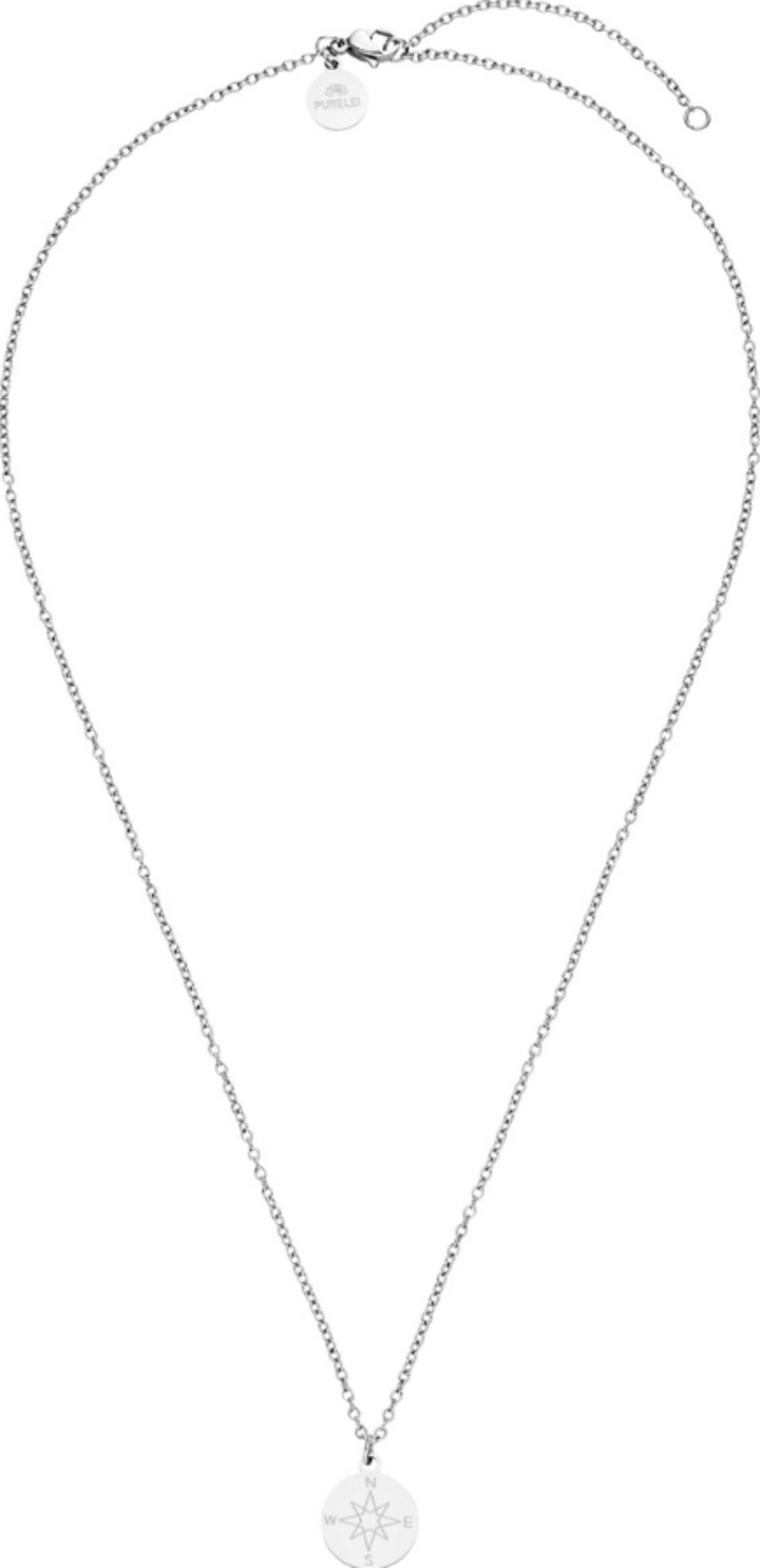 PURELEI Compass halskæde sølv
