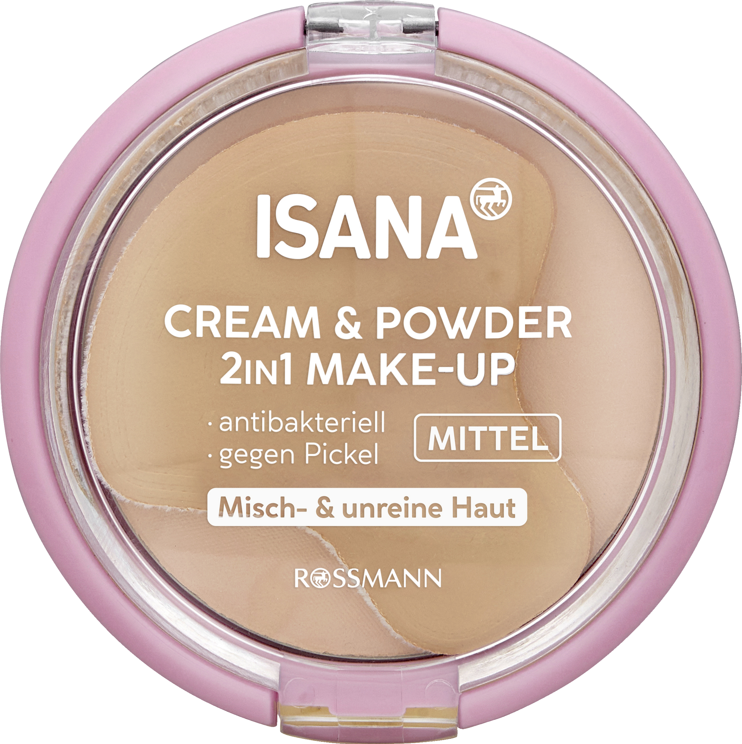 ISANA Cream & Powder 2in1 Make-Up mellemlys