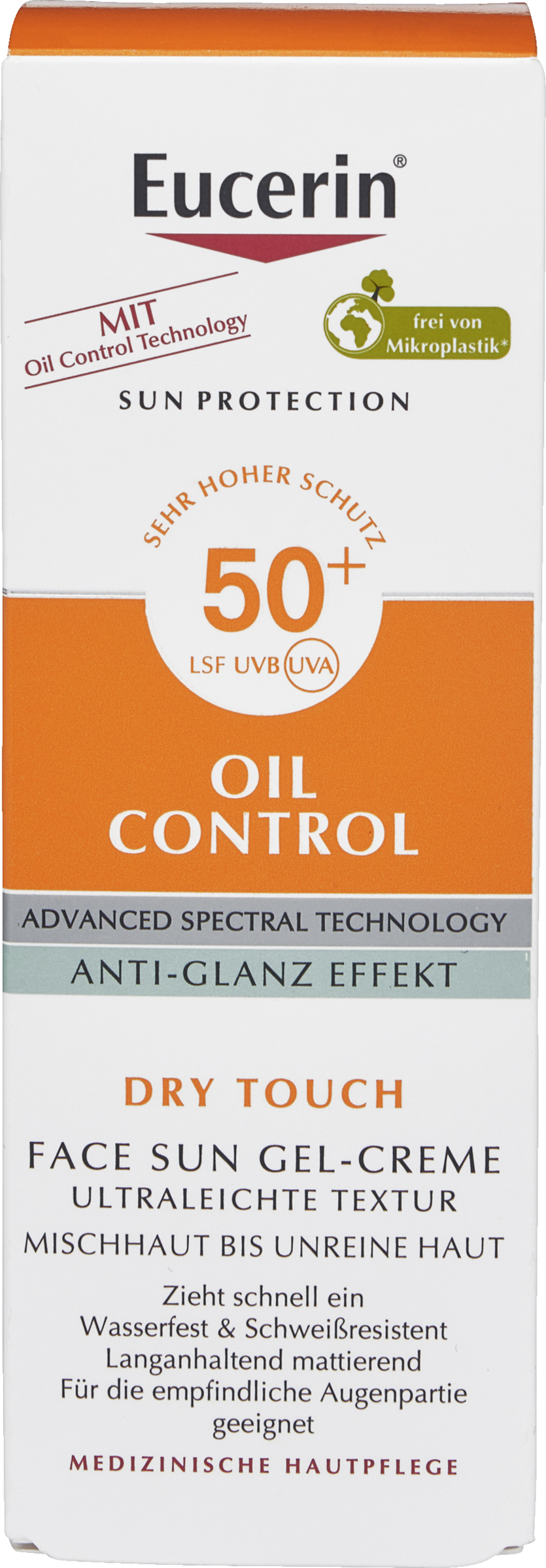 Eucerin Oil Control Dry Touch Face Sun gelcreme solfaktor 50+