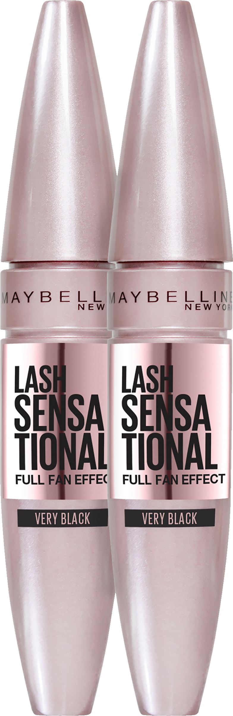 Maybelline New York Lash Sensational Mascara Very Black fyldige vipper dobbeltpakke