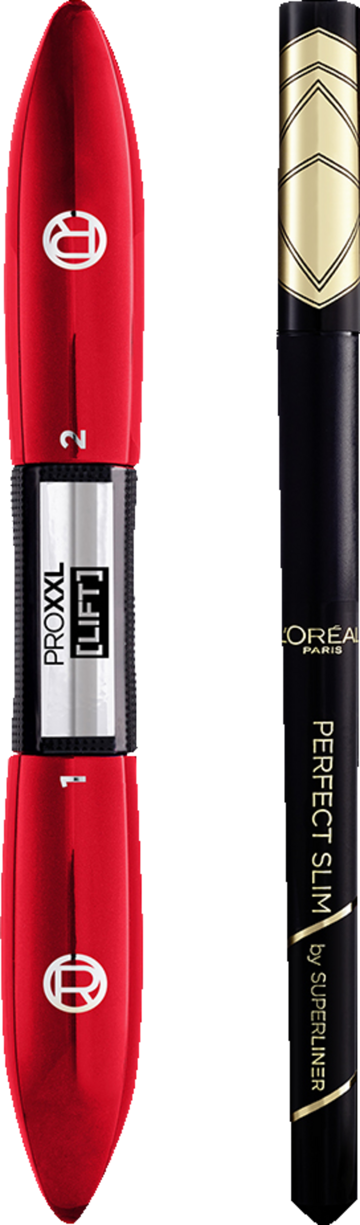 L’Oréal Paris ProXXL Lift Mascara Black & Super Liner Perfect Slim Black kombinationssæt