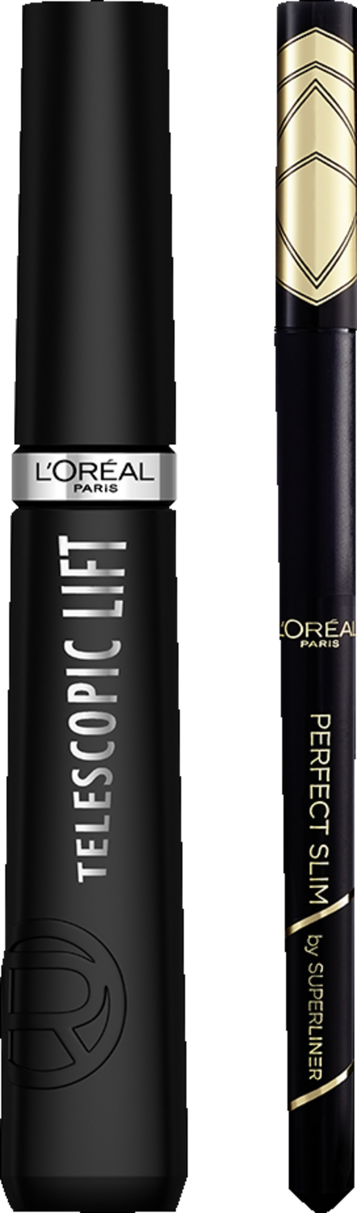 L’Oréal Paris Telescopic Lift Black & Super Liner Perfect Slim Black kombinationssæt