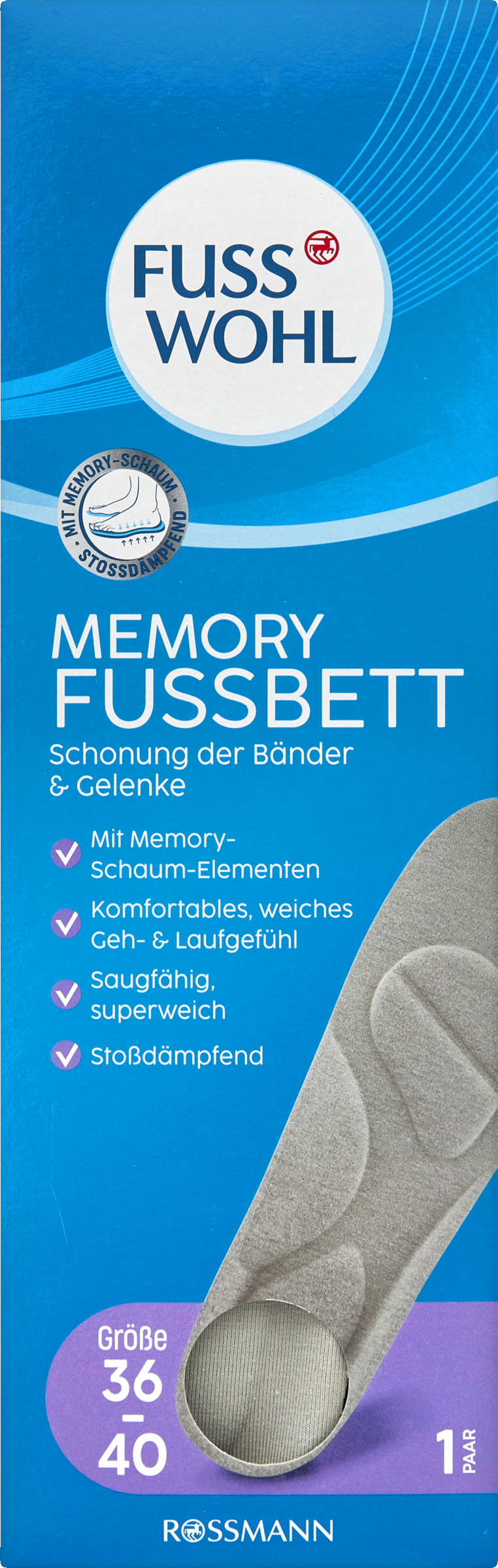 FUSSWOHL Memory fodseng str. 36-40