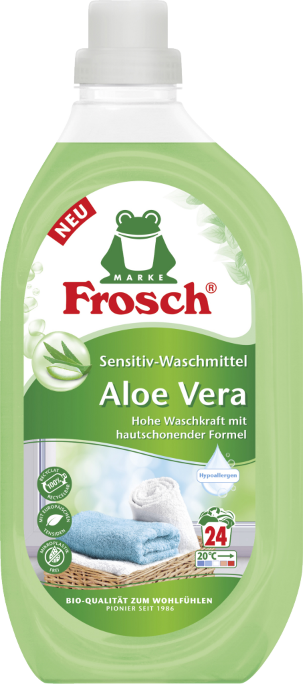 Frosch Flydende vaskemiddel sensitiv aloe vera 24 vaske