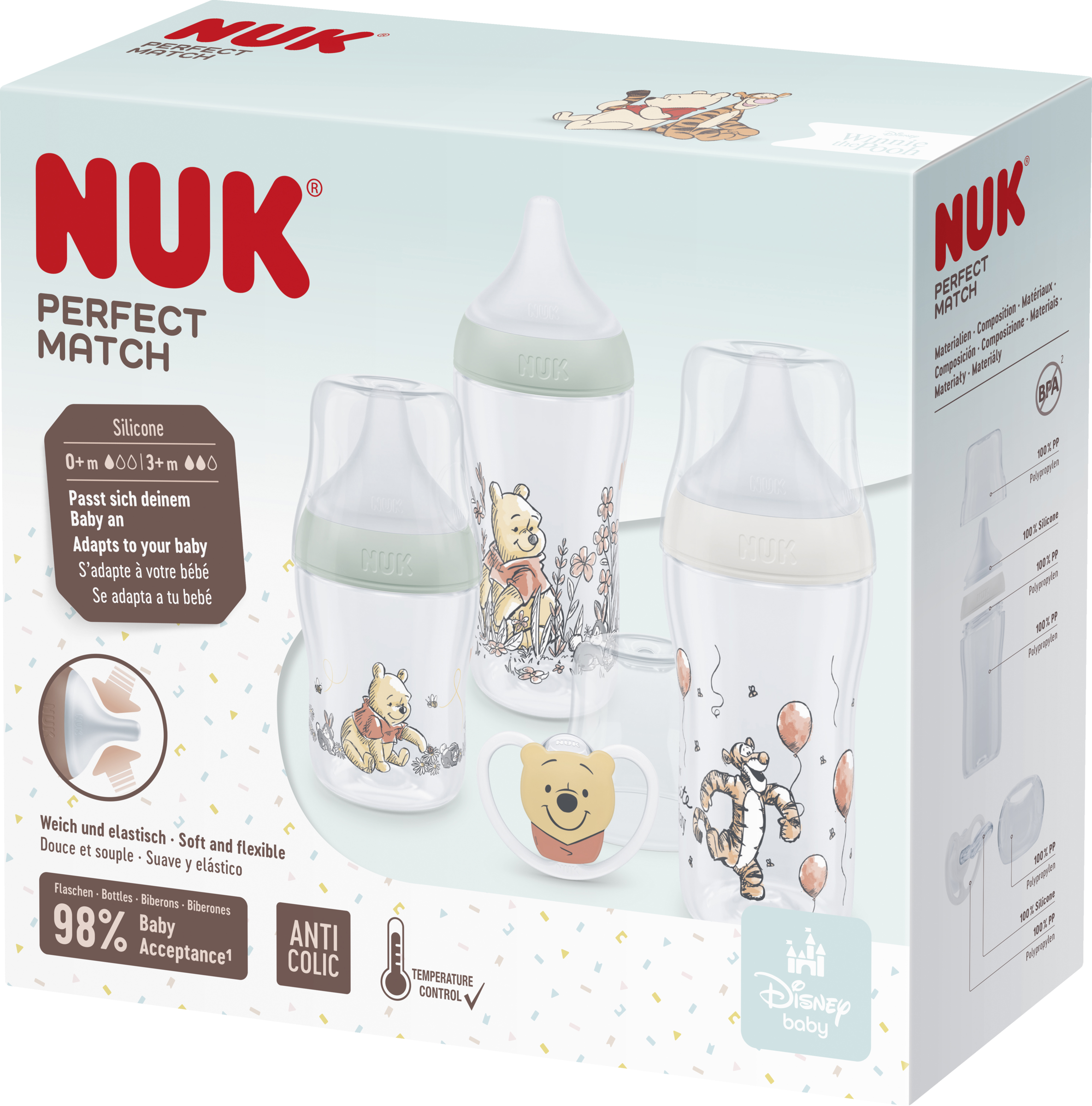 NUK Perfect Match Temperature Control Winnie Pooh sæt