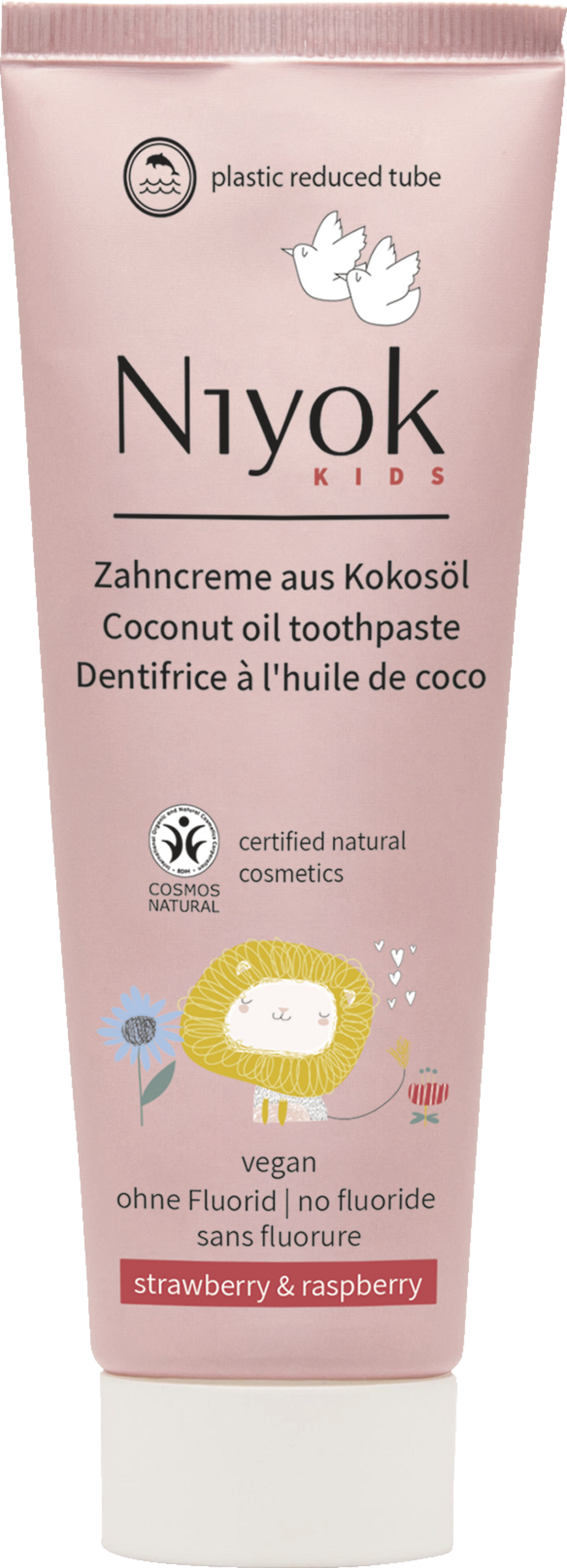 Niyok Børnetandpasta med jordbær og hindbær