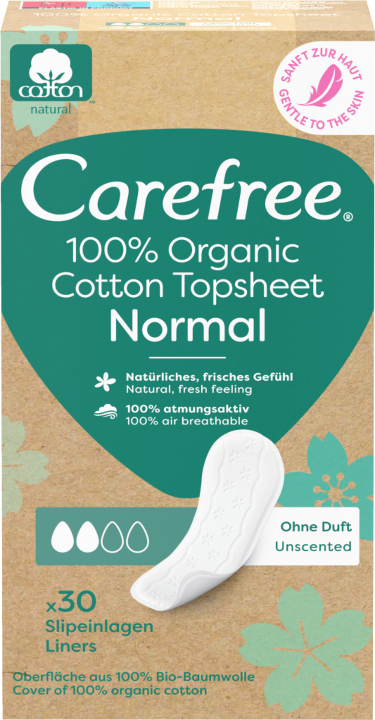 Carefree Trusseindlæg Organic Cotton Normal