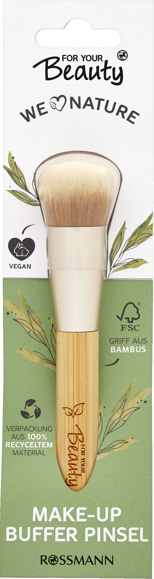 FOR YOUR Beauty We Love Nature Make-Up Buffer Pinsel FSC