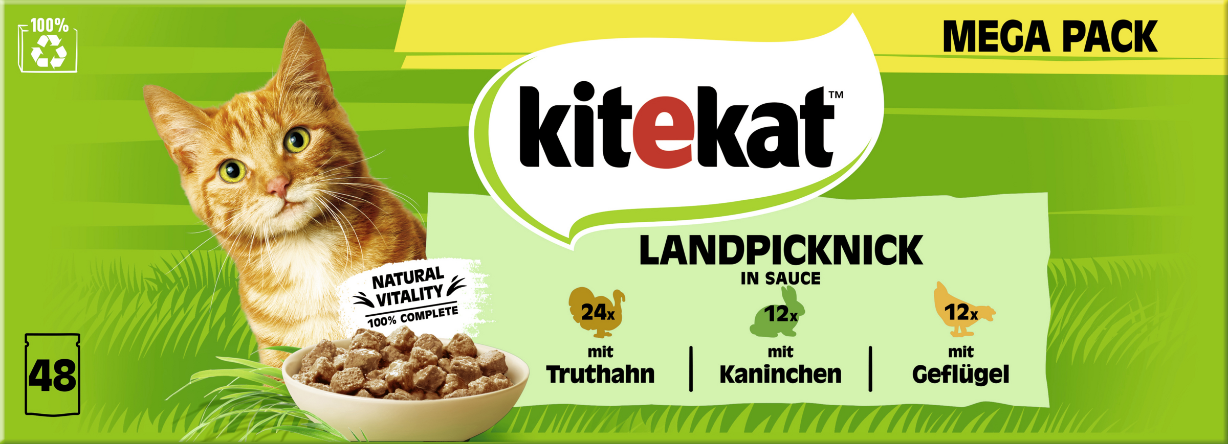 Kitekat Vådfoder til katte i portionspose skovtur på landet i sauce