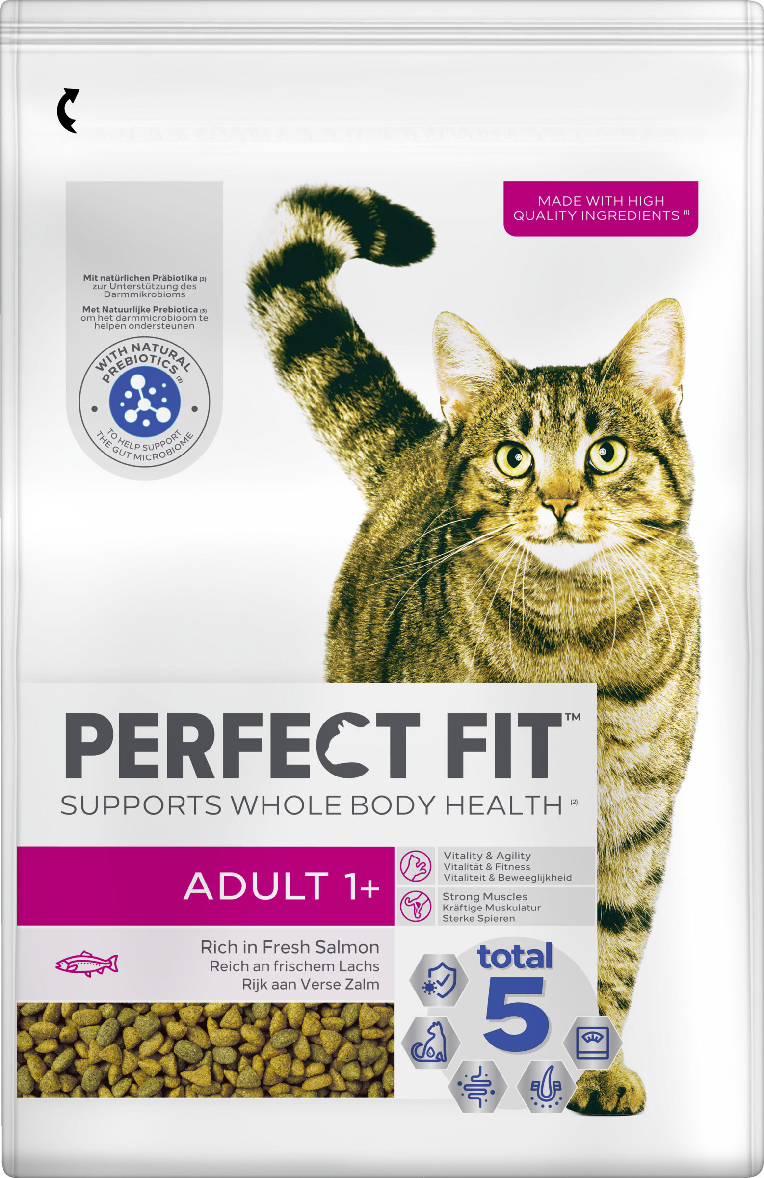 Perfect Fit Adult 1+ tørfoder med laks til katte