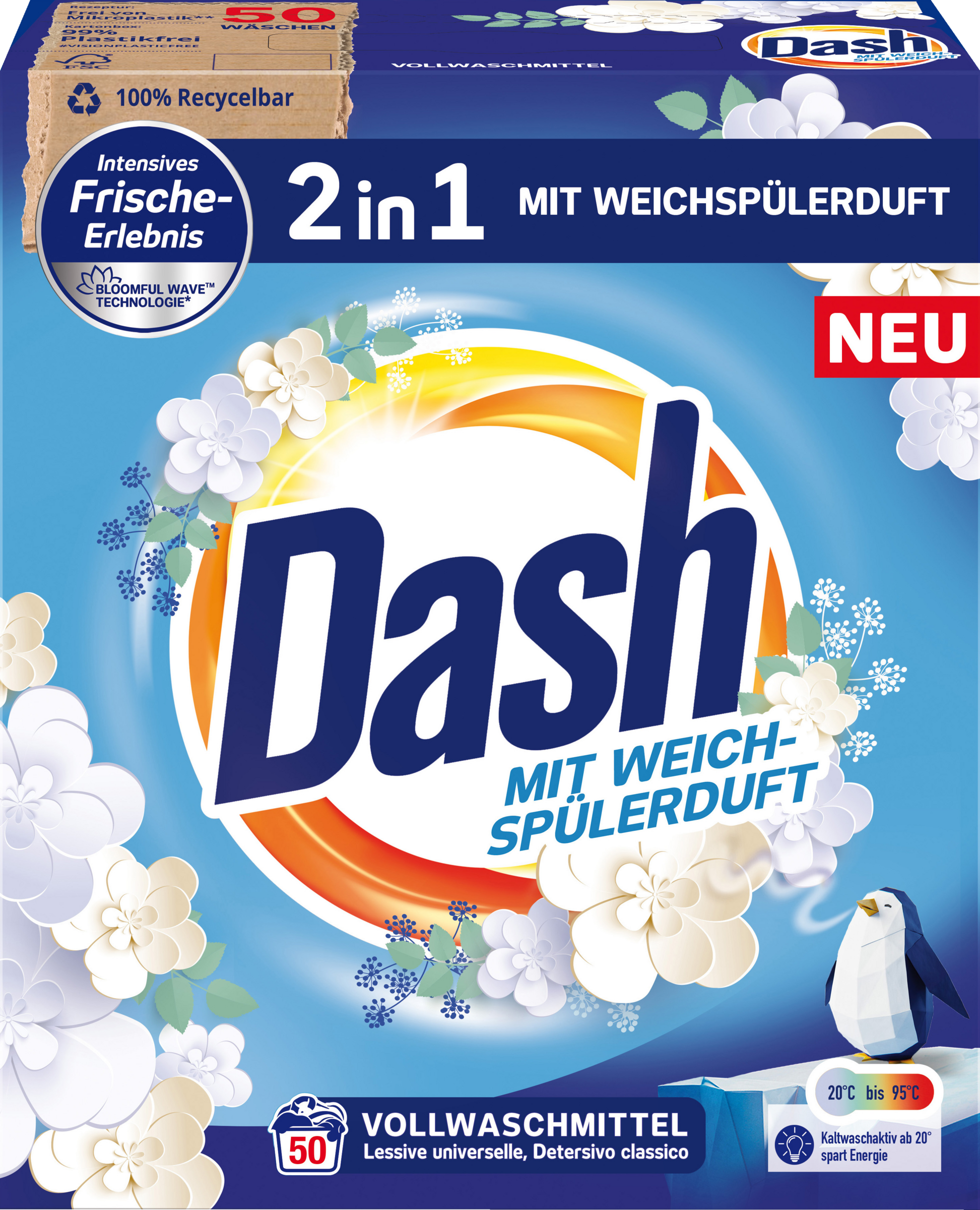 Dash 2i1 vaskepulver 50 vaske