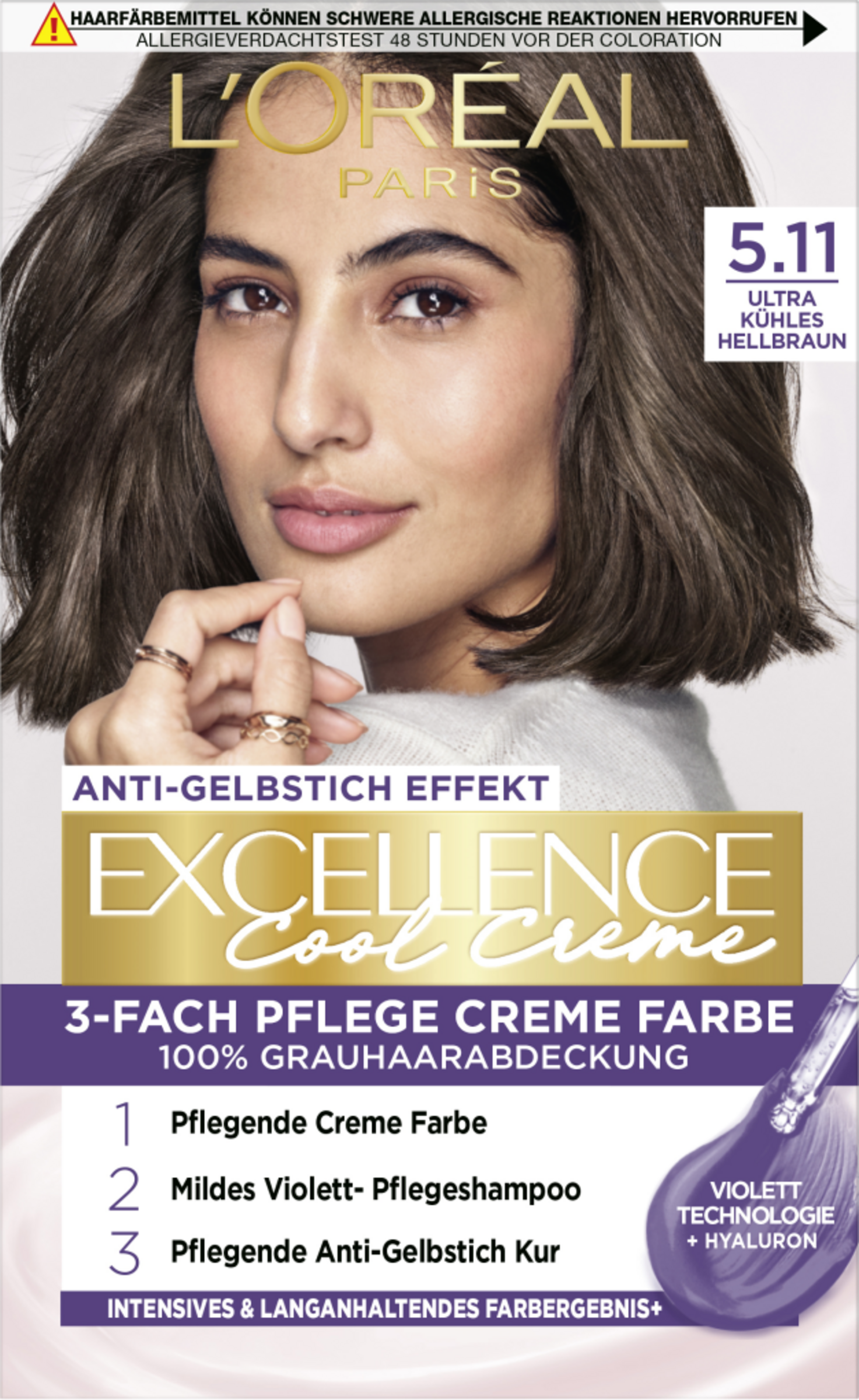 L’Oréal Paris Excellence Cool Creme 5.11 Ultrakølig lysebrun