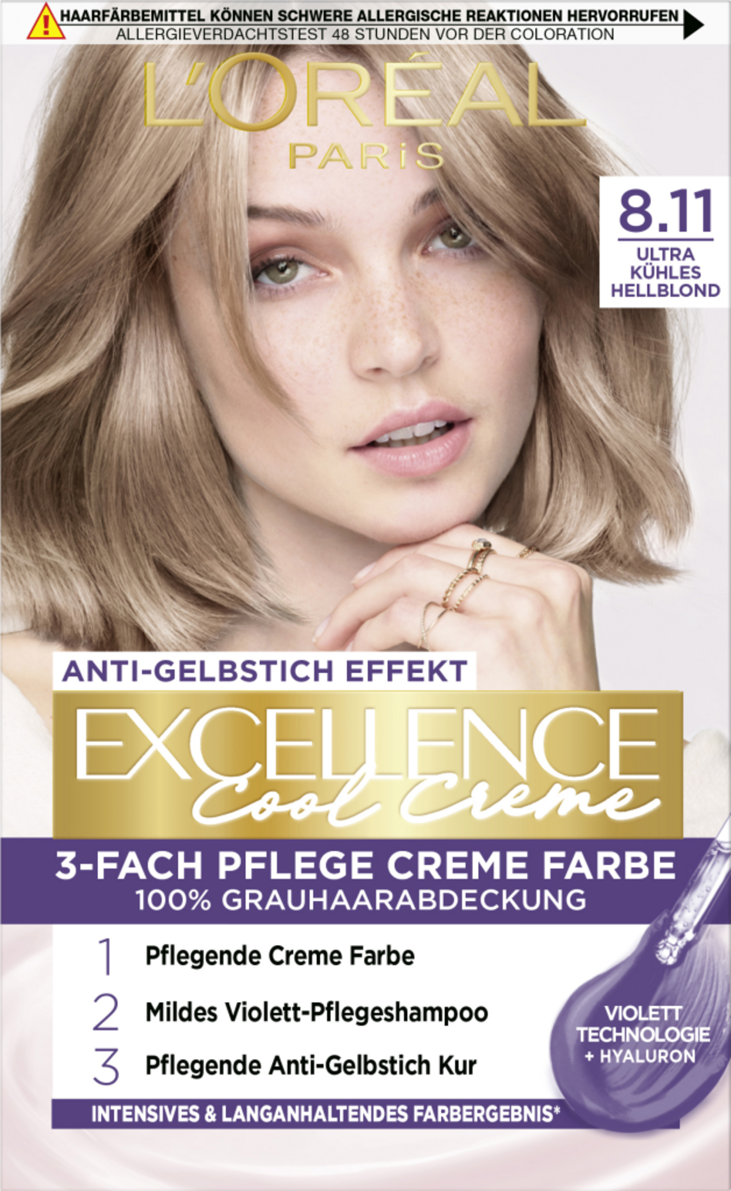L’Oréal Paris Excellence Cool Creme 8.11 Ultrakølig lys blond