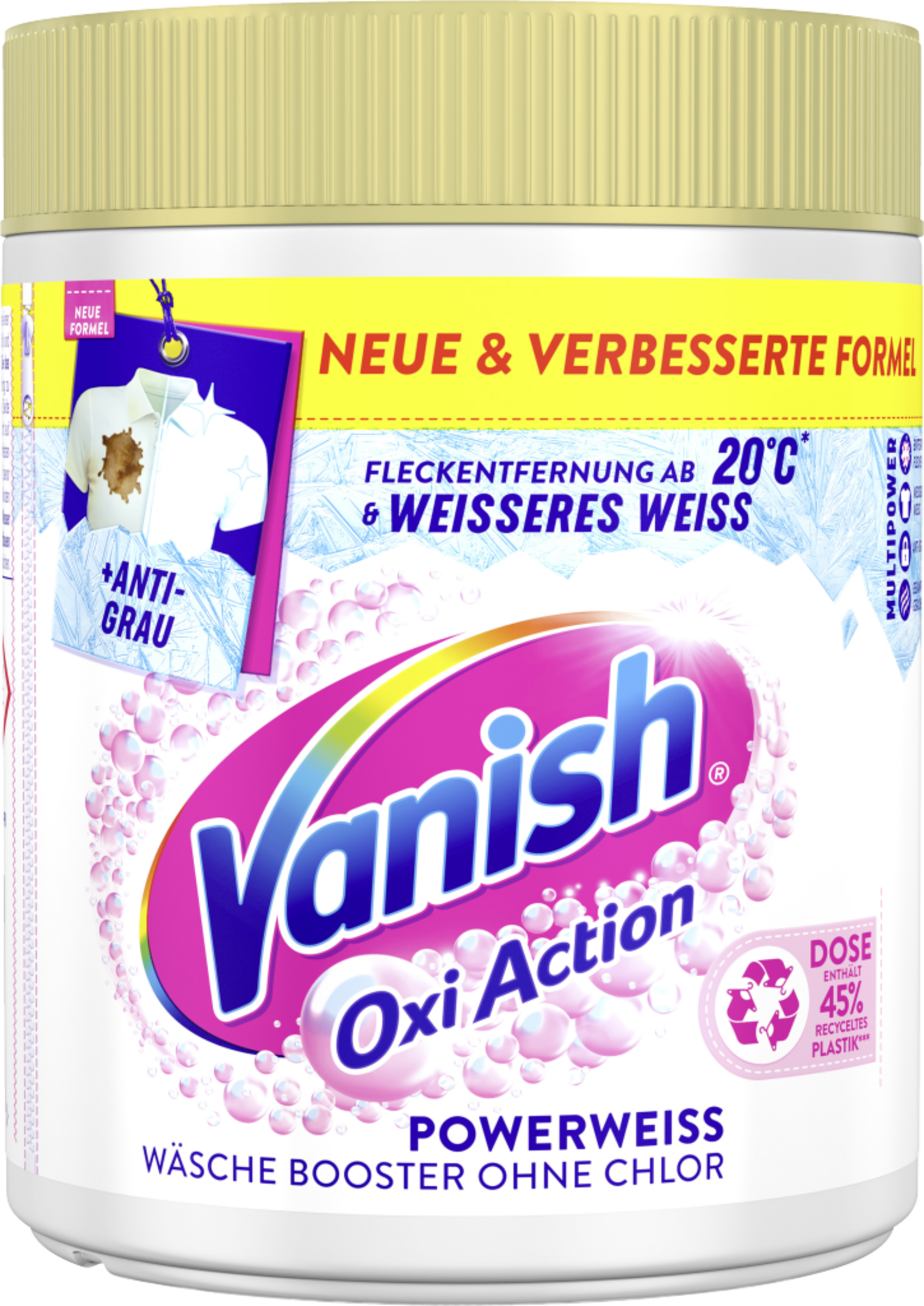 Vanish Pletfjerner i pulverform Oxi Action Powerwhite