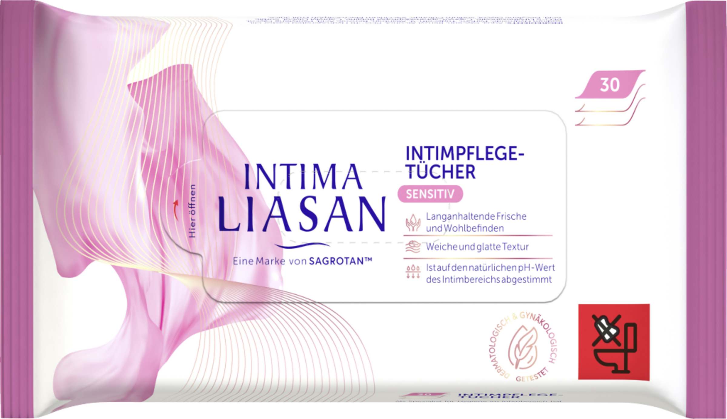 Sagrotan Intima Liasan - Servietter til intimpleje sensitive