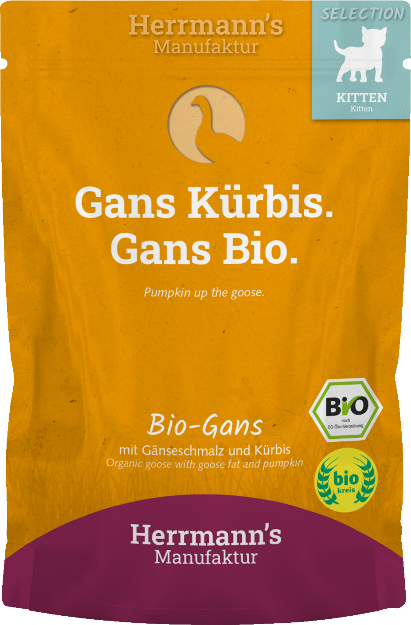 Herrmann's Manufaktur Selection Kitten vådfoder til kattekillinger med økologisk gås
