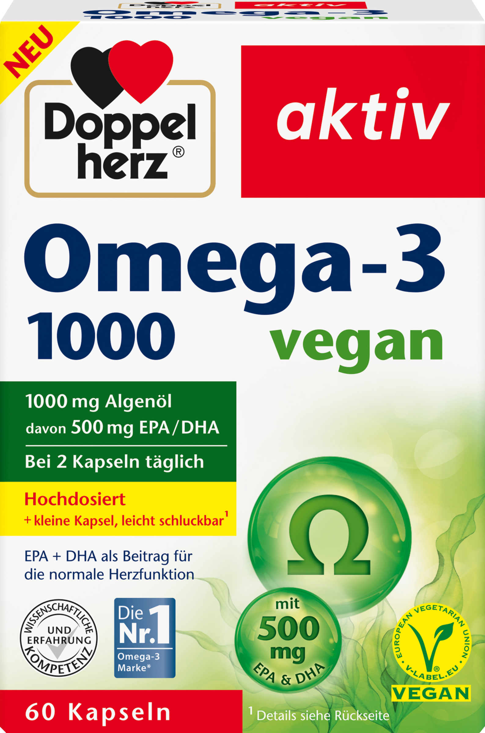 Doppelherz Omega-3 1000 vegan kapsler