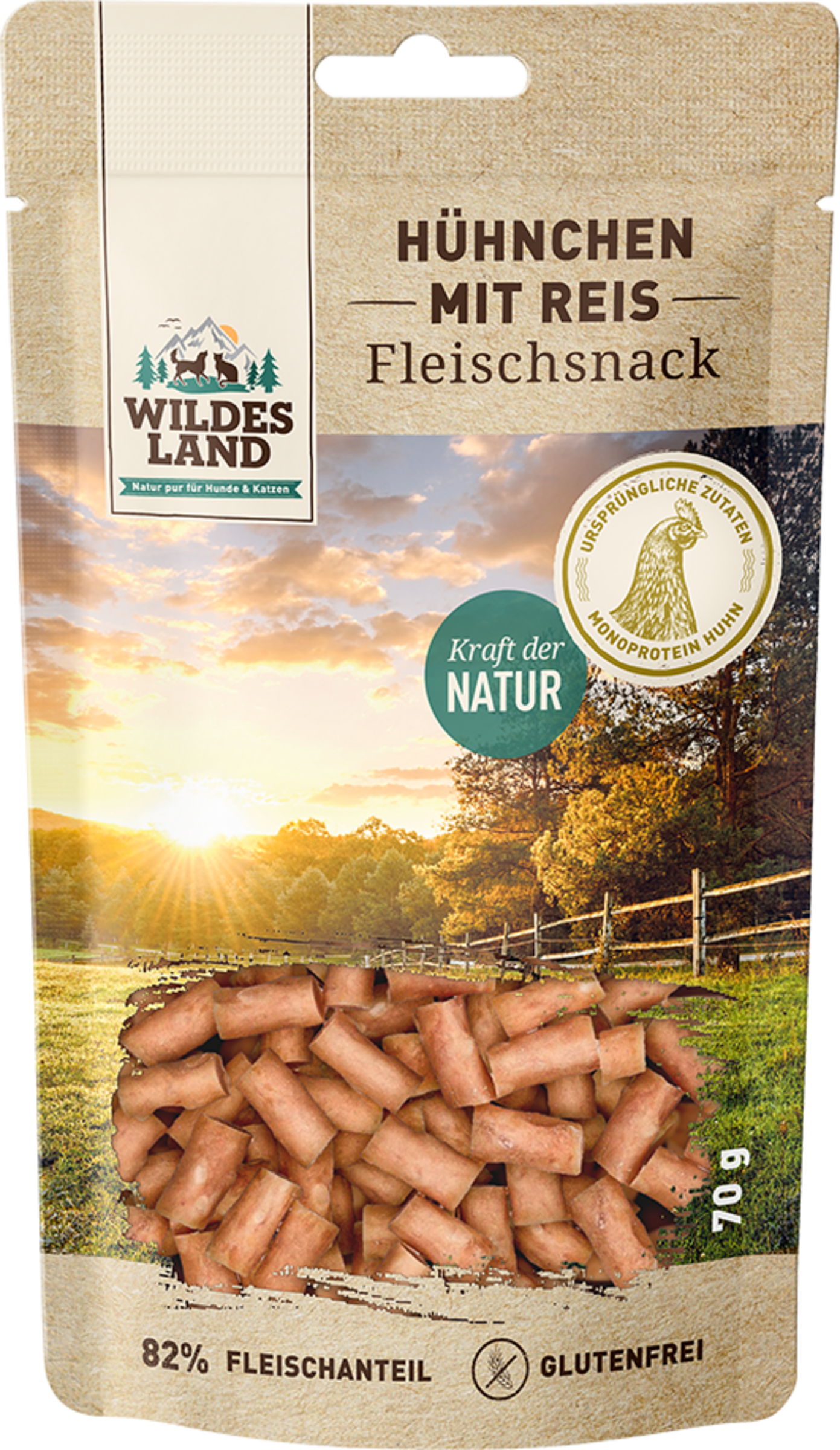 Wildes Land Hunde- og kattesnack med kylling og ris