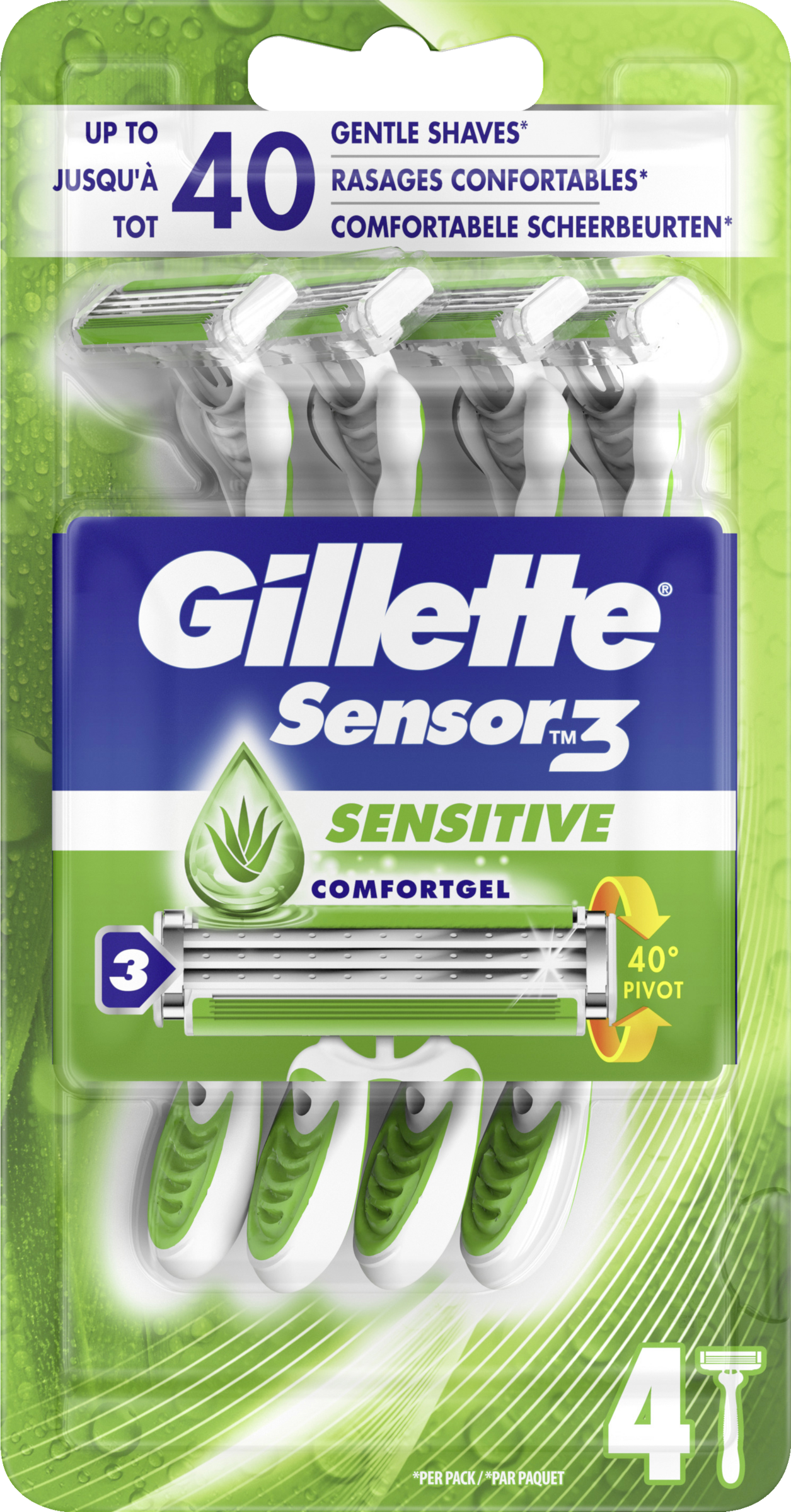 Gillette Sensor3 Sensitive engangsshaver