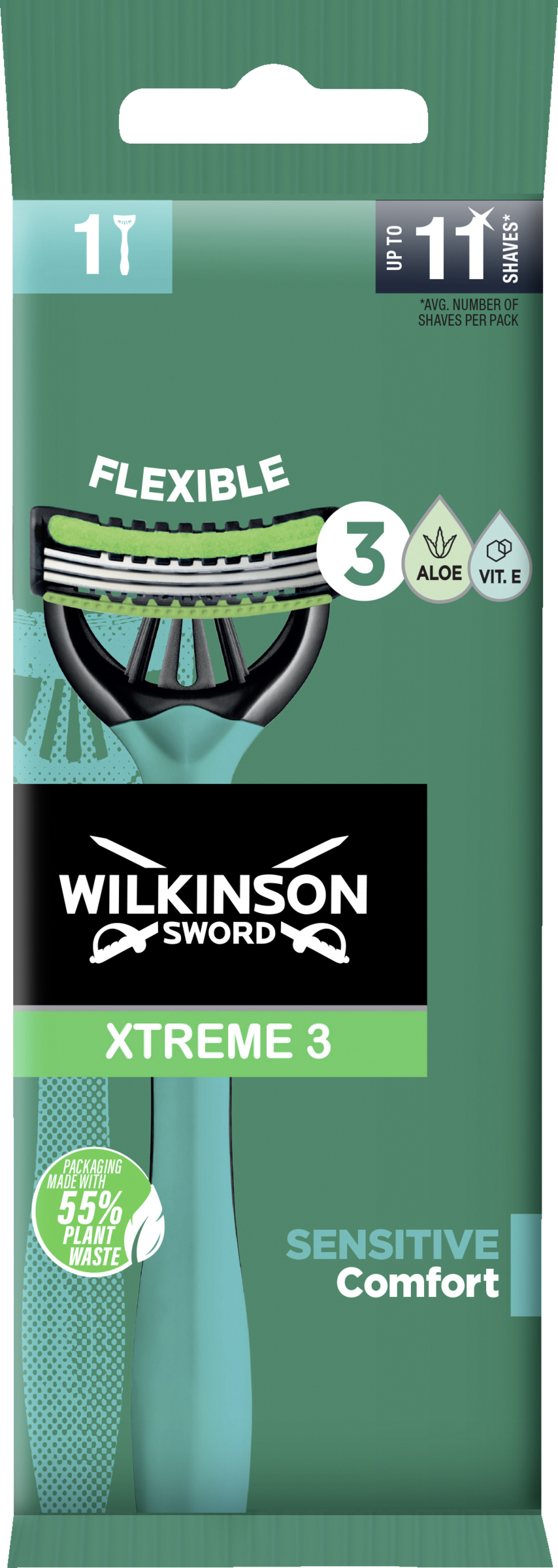 Wilkinson Sword Xtreme 3 Sensitive Comfort Skraber