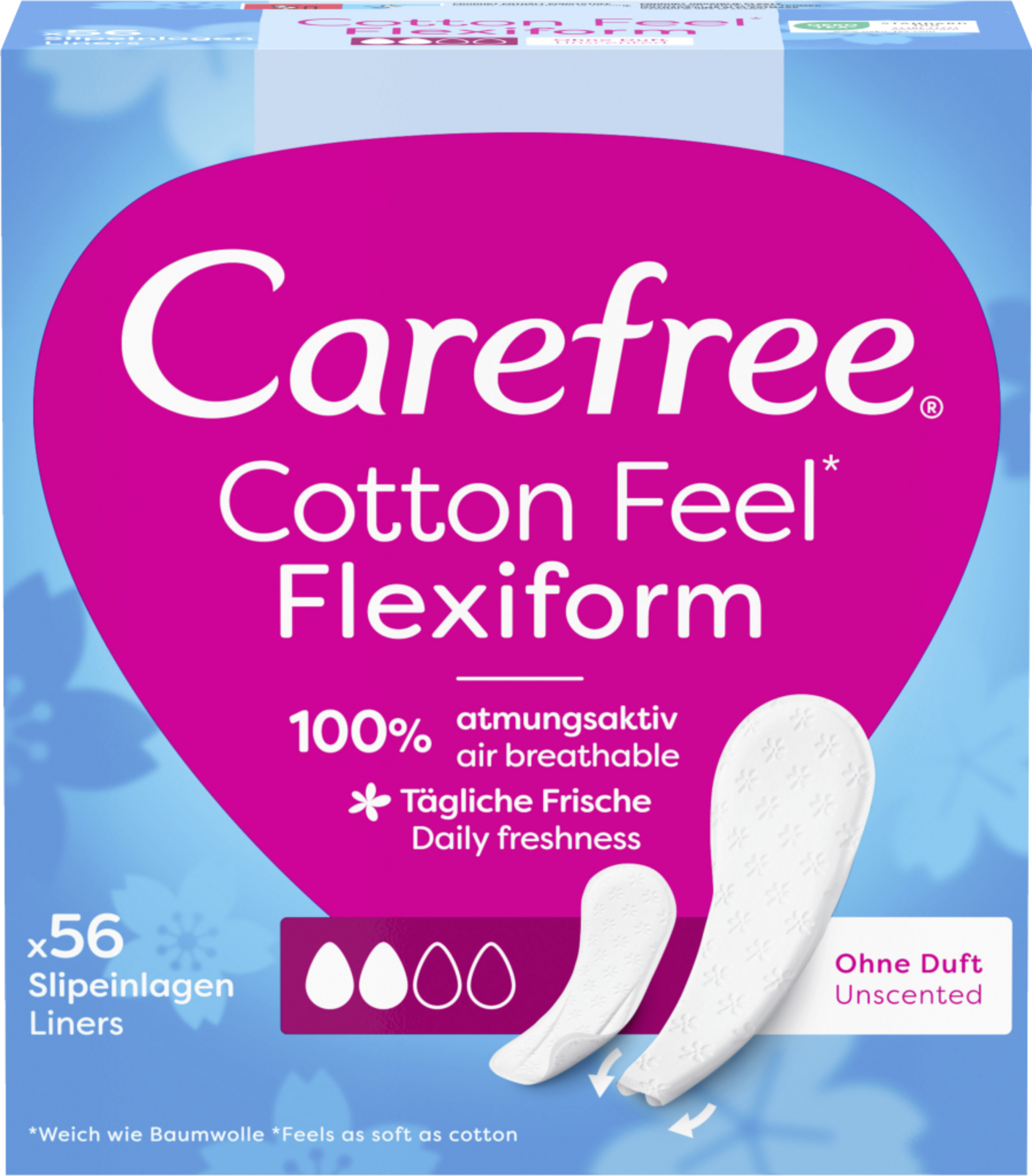 Carefree Trusseindlæg Cotton Feel Flexiform uden parfume