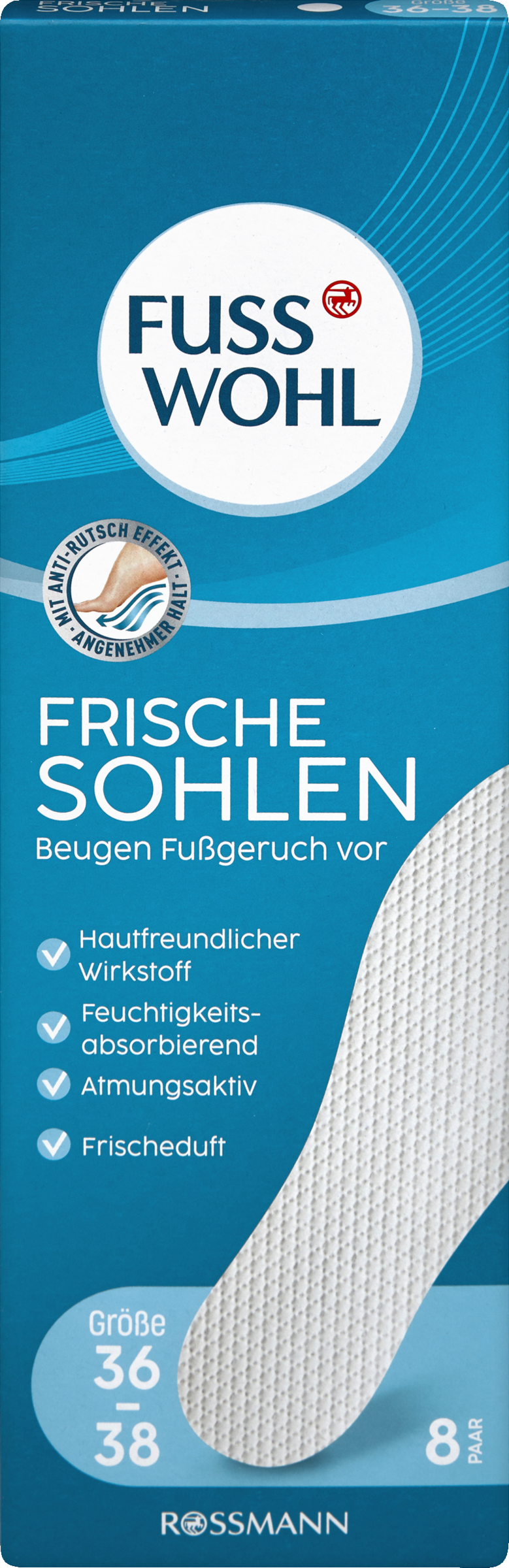 FUSSWOHL Friske såler hvid str. S 36-38