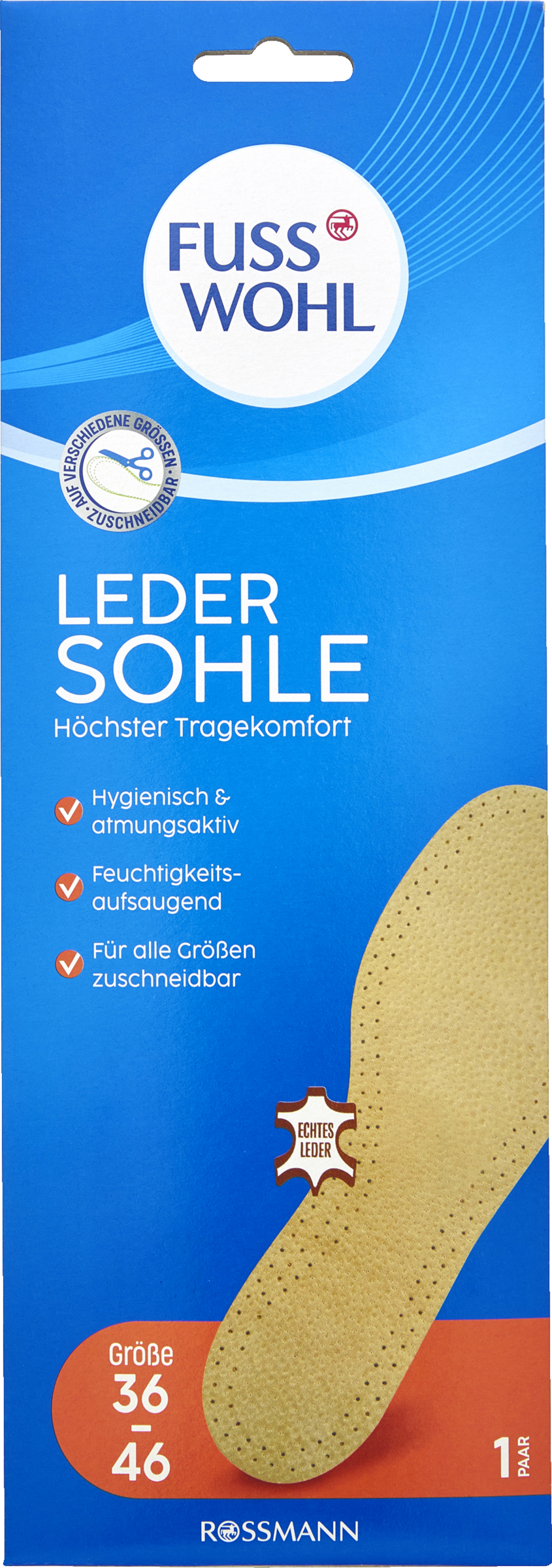 FUSSWOHL Sål i ægte læder 36-46