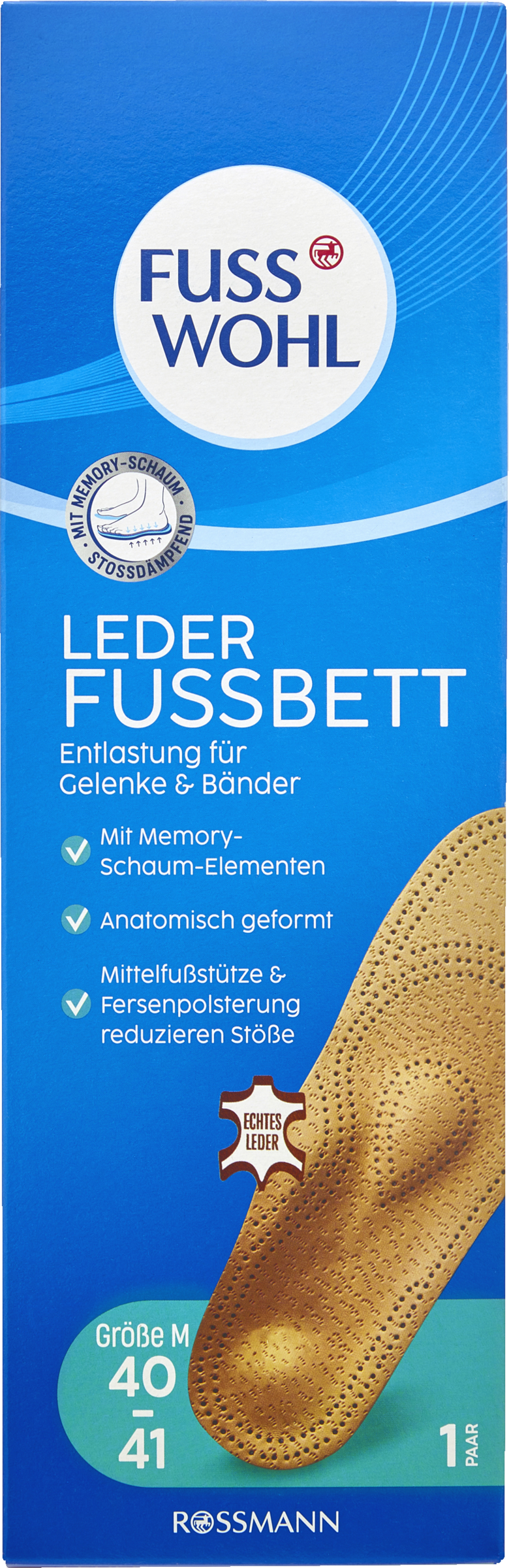 FUSSWOHL Lædeindlæg str. M 40-41