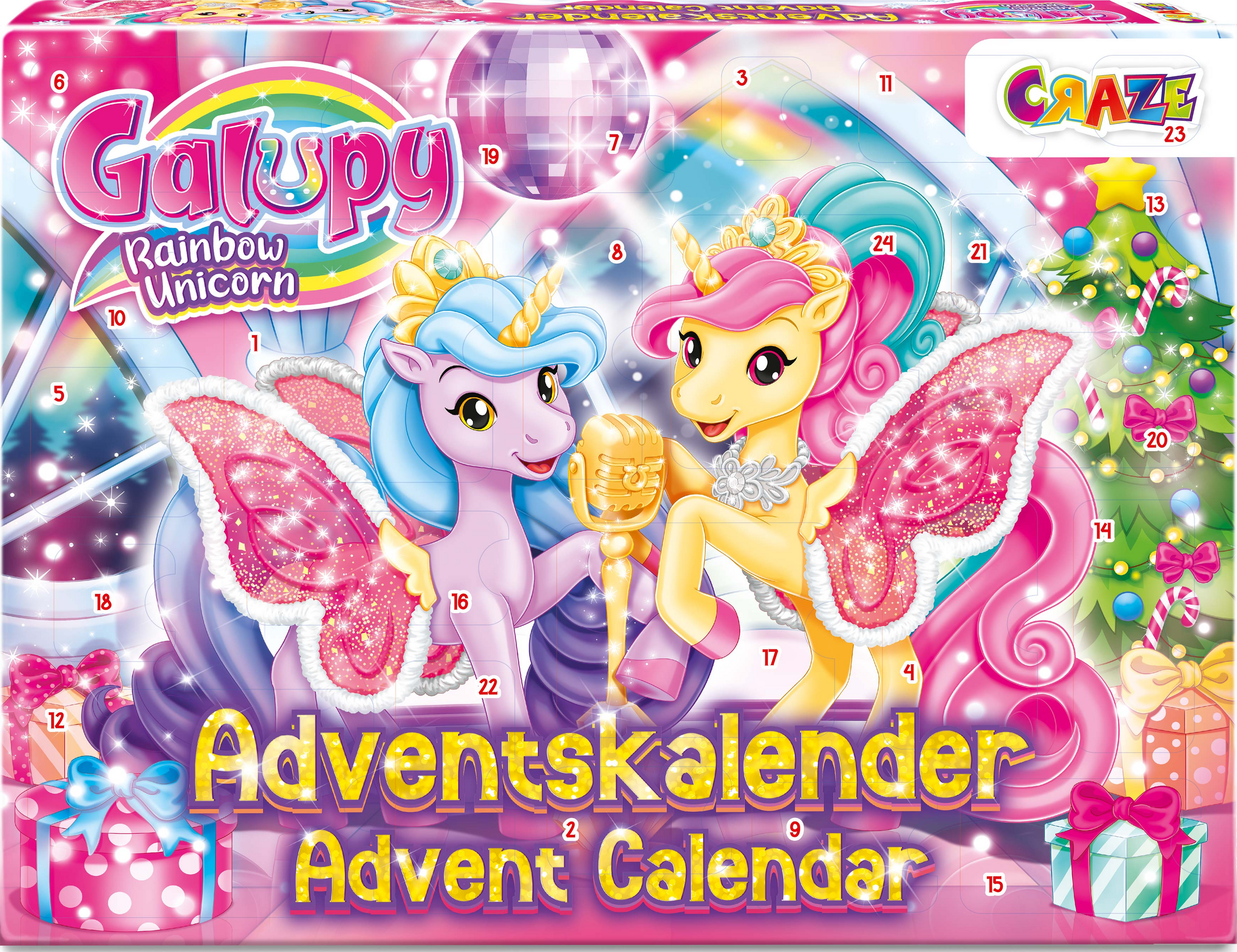CRAZE Galupy Rainbow Unicorn julekalender 2025