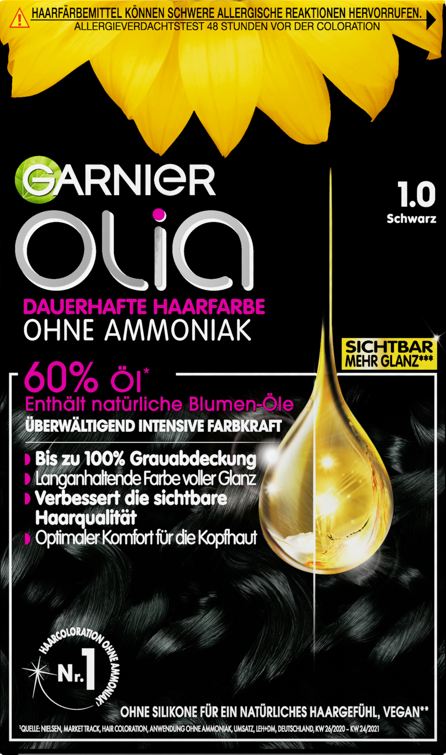 Garnier Olia Langvarig hårfarve nr. 1.0: sort