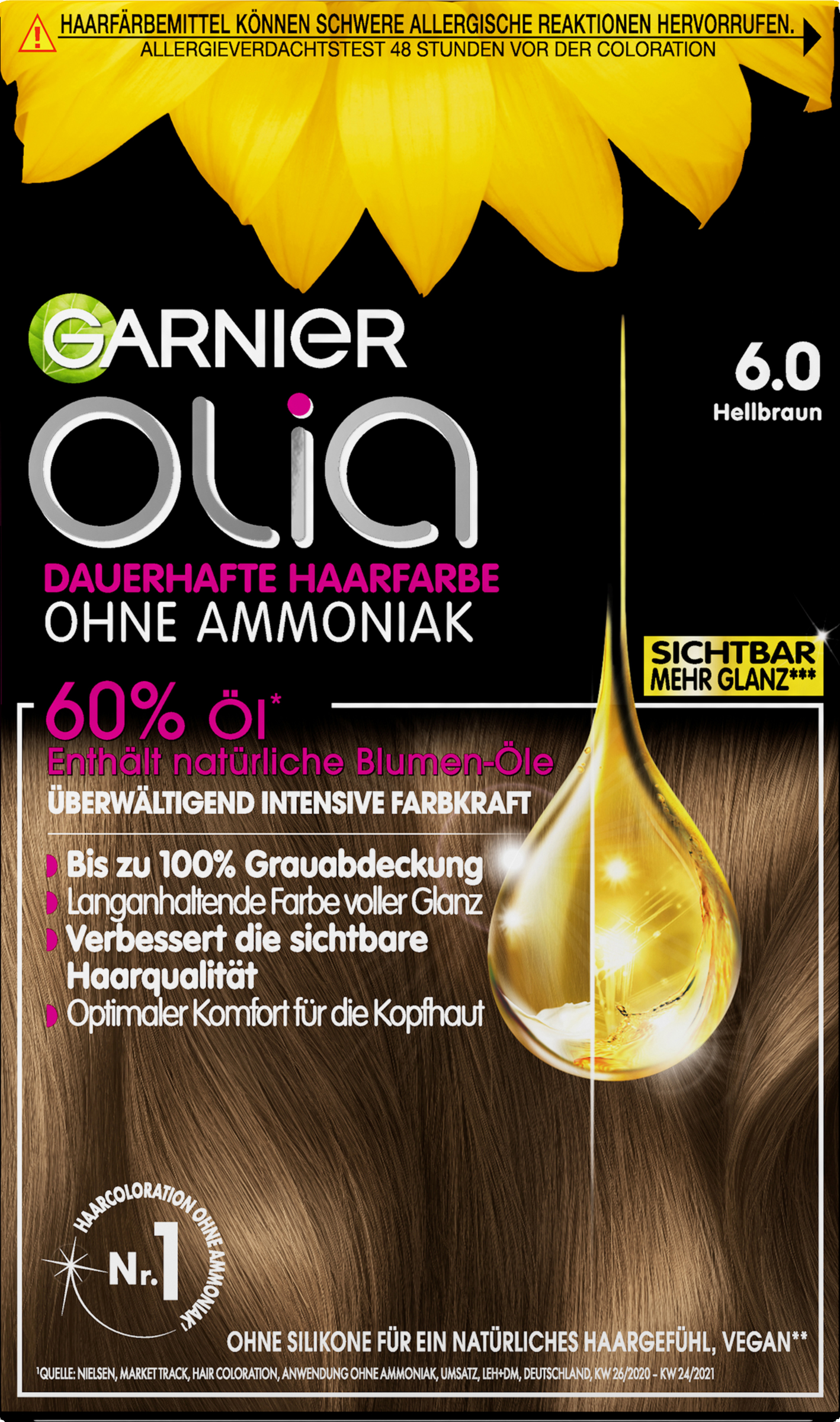 Garnier Olia Langvarig hårfarve 6.0 lyseblond