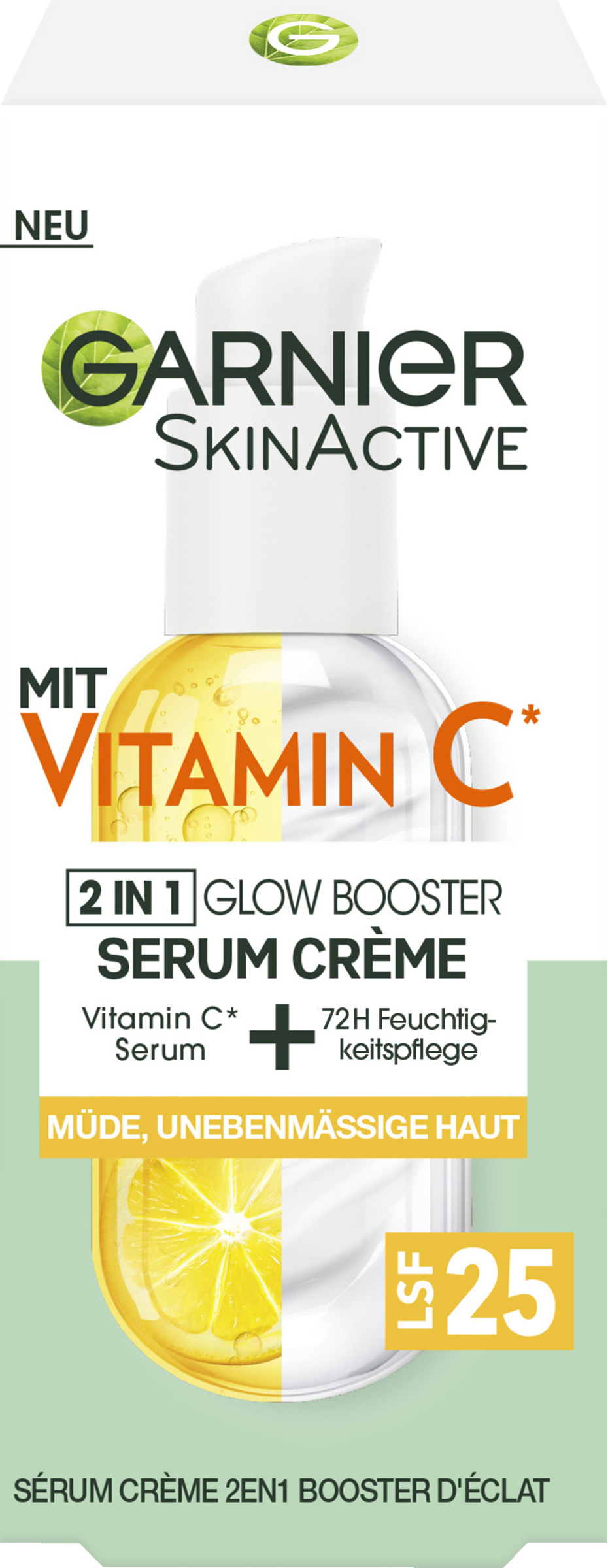 Garnier SkinActive 2in1 Vitamin C Glow Booster Crème SPF 25