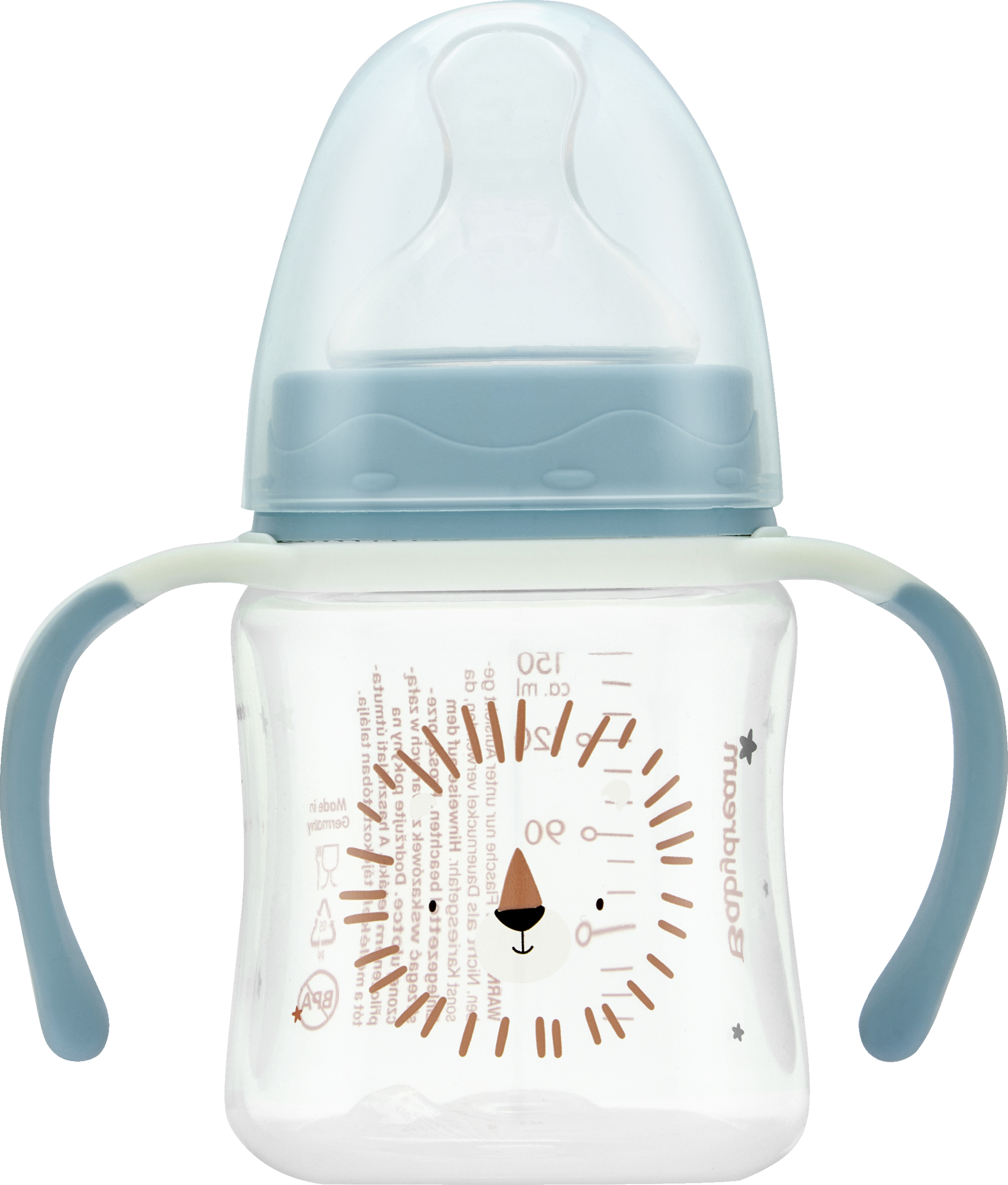 Babydream Sutteflaske med bred hals, løve, 0+, 150 ml