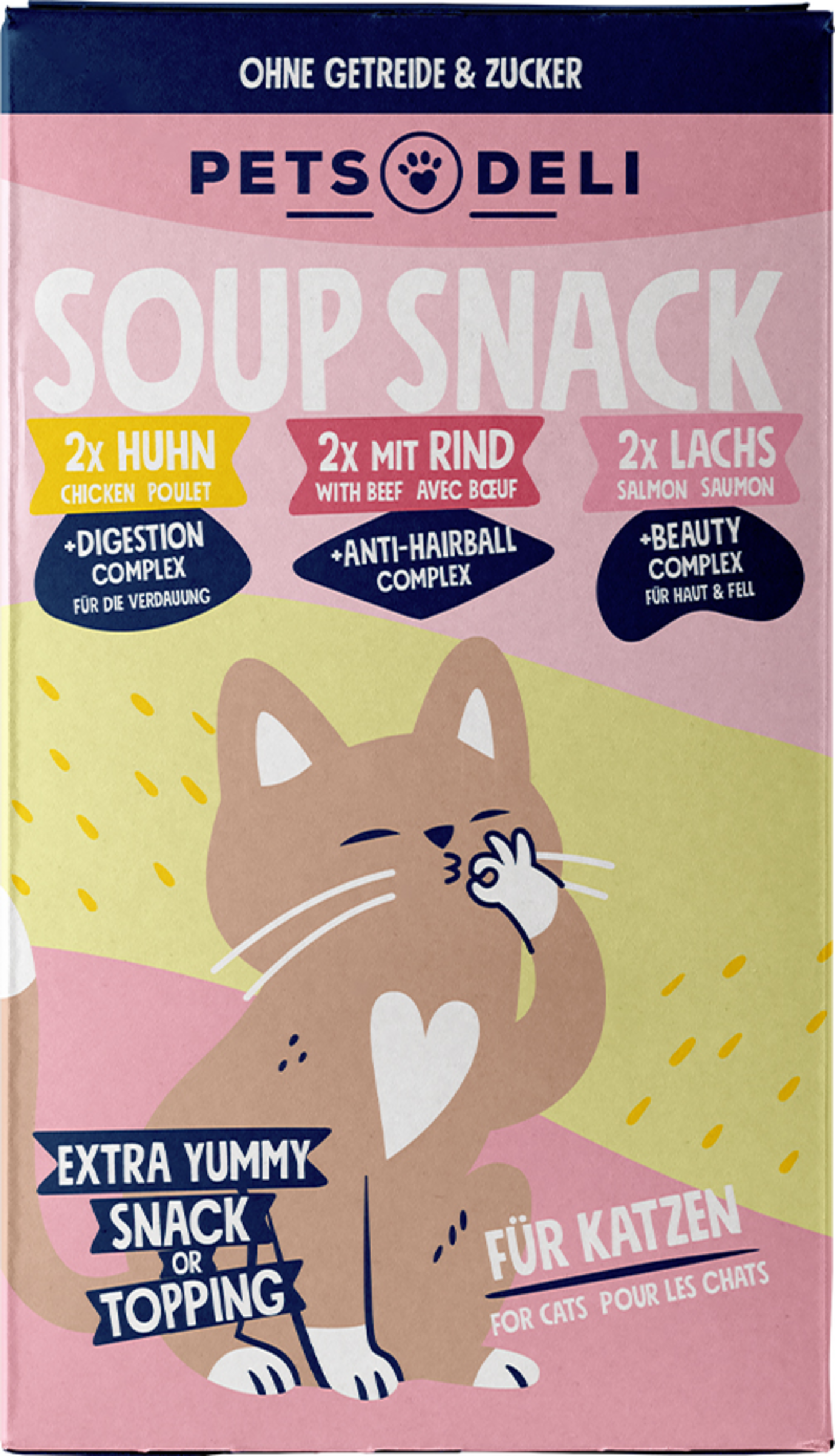 Pets Deli Snack Functional Multipack Beauty, Digest, Anti-Hairball (AG) suppe